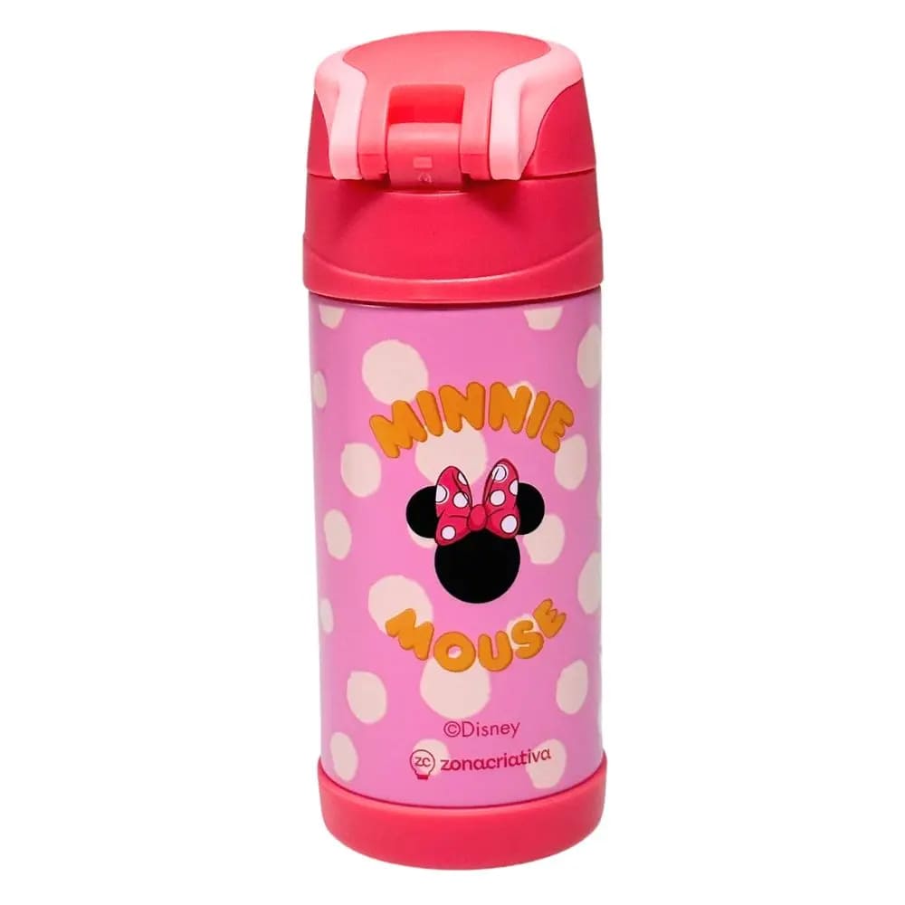 Garrafa Térmica Handle Top Minnie 350ml Infantil Pequena