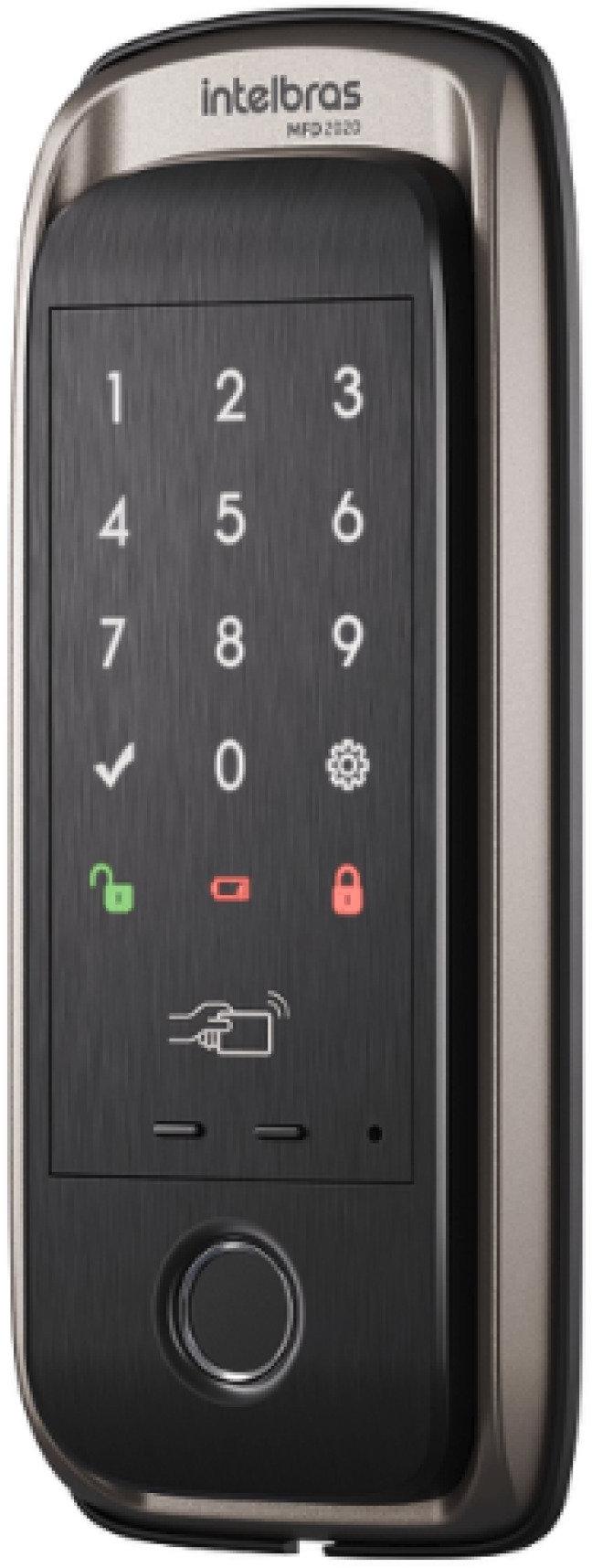 Fechadura Digital Sobrepor IZY SMART MFD 2020 Champanhe Intelbras