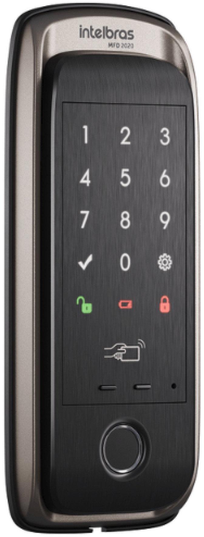 Fechadura Digital Sobrepor IZY SMART MFD 2020 Champanhe Intelbras