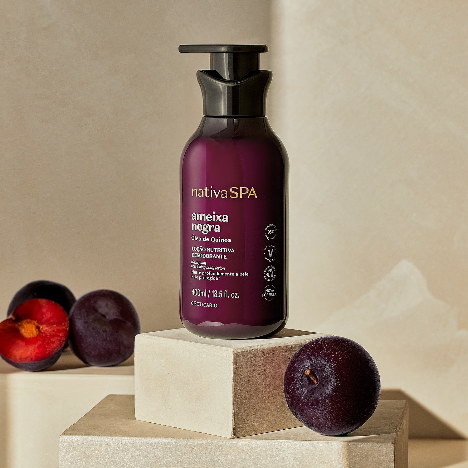 Loção Hidratante Desodorante Corporal Nativa Spa Ameixa Negra 400ml