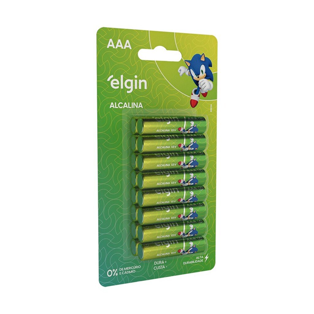 Pilha Alcalina AAA Elgin - 82352 - Blister com 16 Pilhas