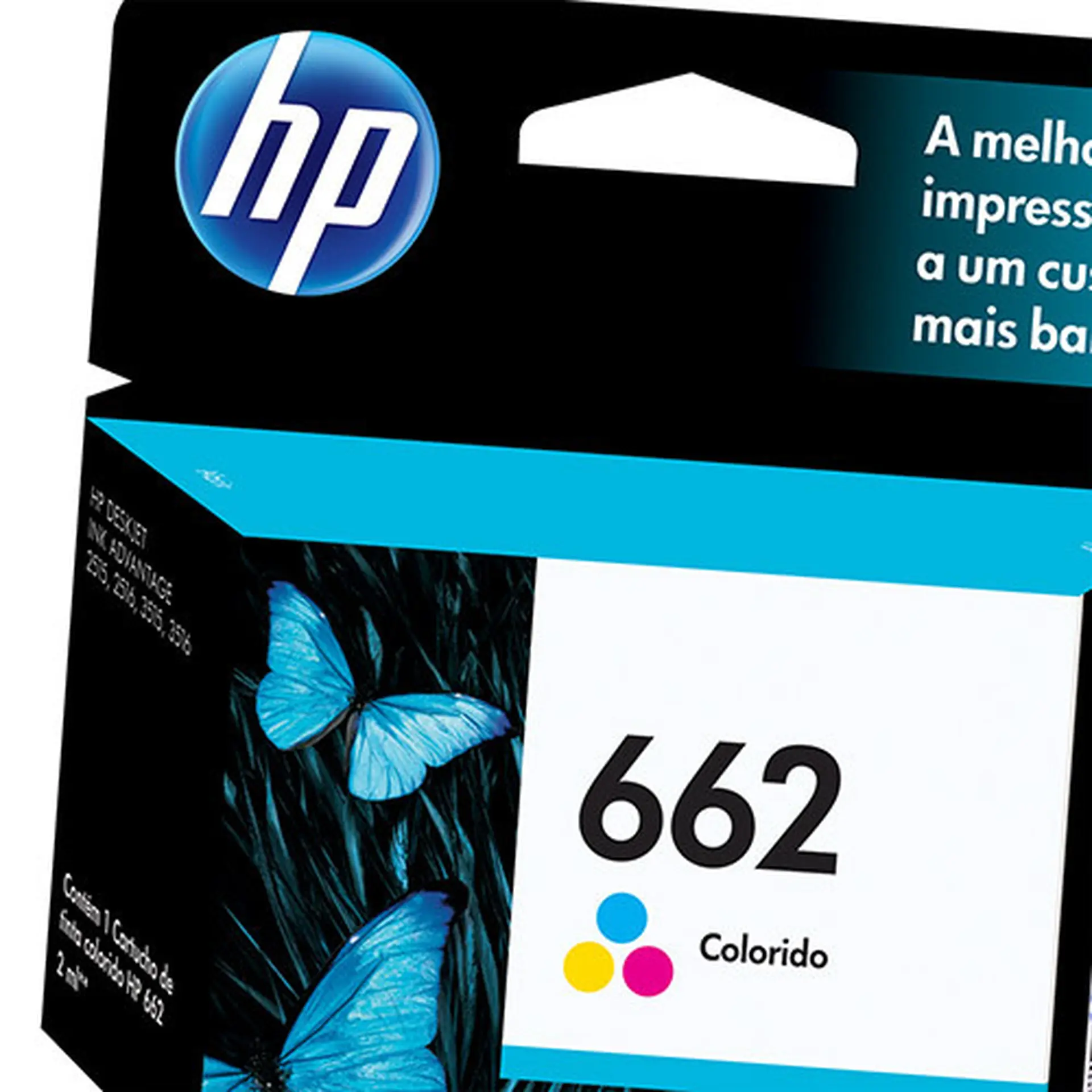 Cartucho de Tinta HP Colorido Nº662 Original até 100 Páginas CZ104AB