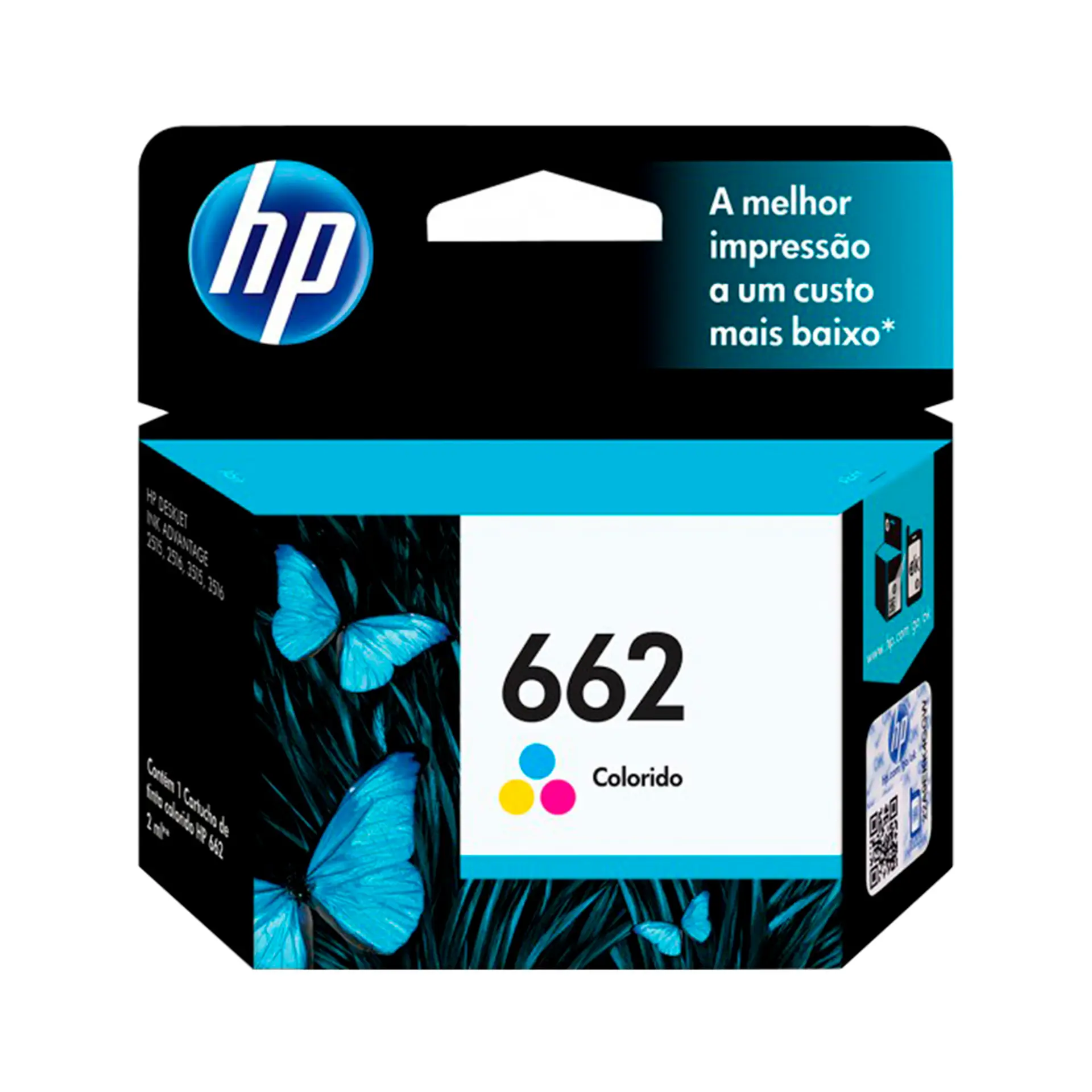 Cartucho de Tinta HP Colorido Nº662 Original até 100 Páginas CZ104AB