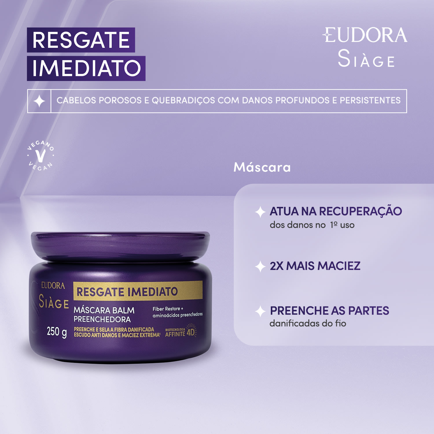 Máscara Balm Preenchedora Siàge Resgate Imediato 250g