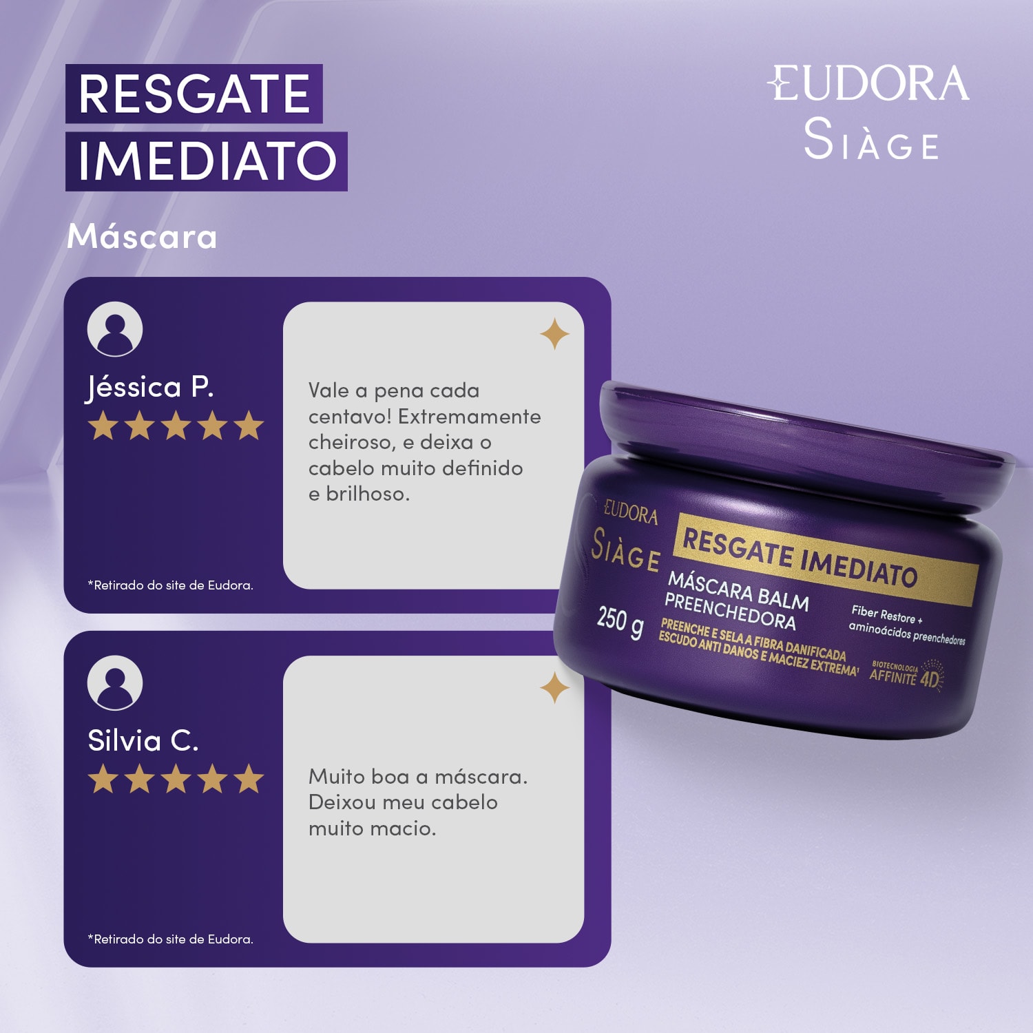 Máscara Balm Preenchedora Siàge Resgate Imediato 250g