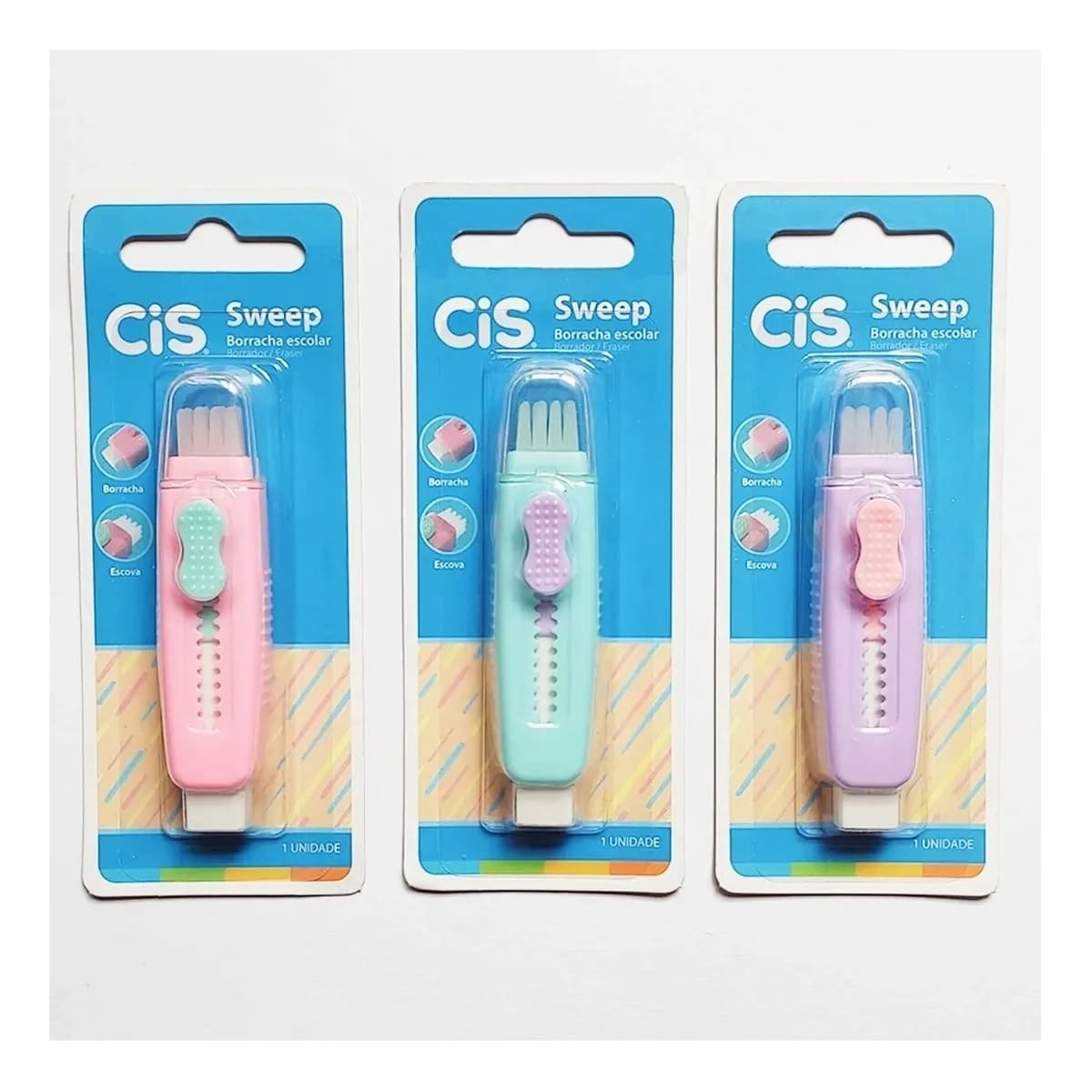 Borracha Cis Sweep Retrátil com Vassourinha Unidade Sortido