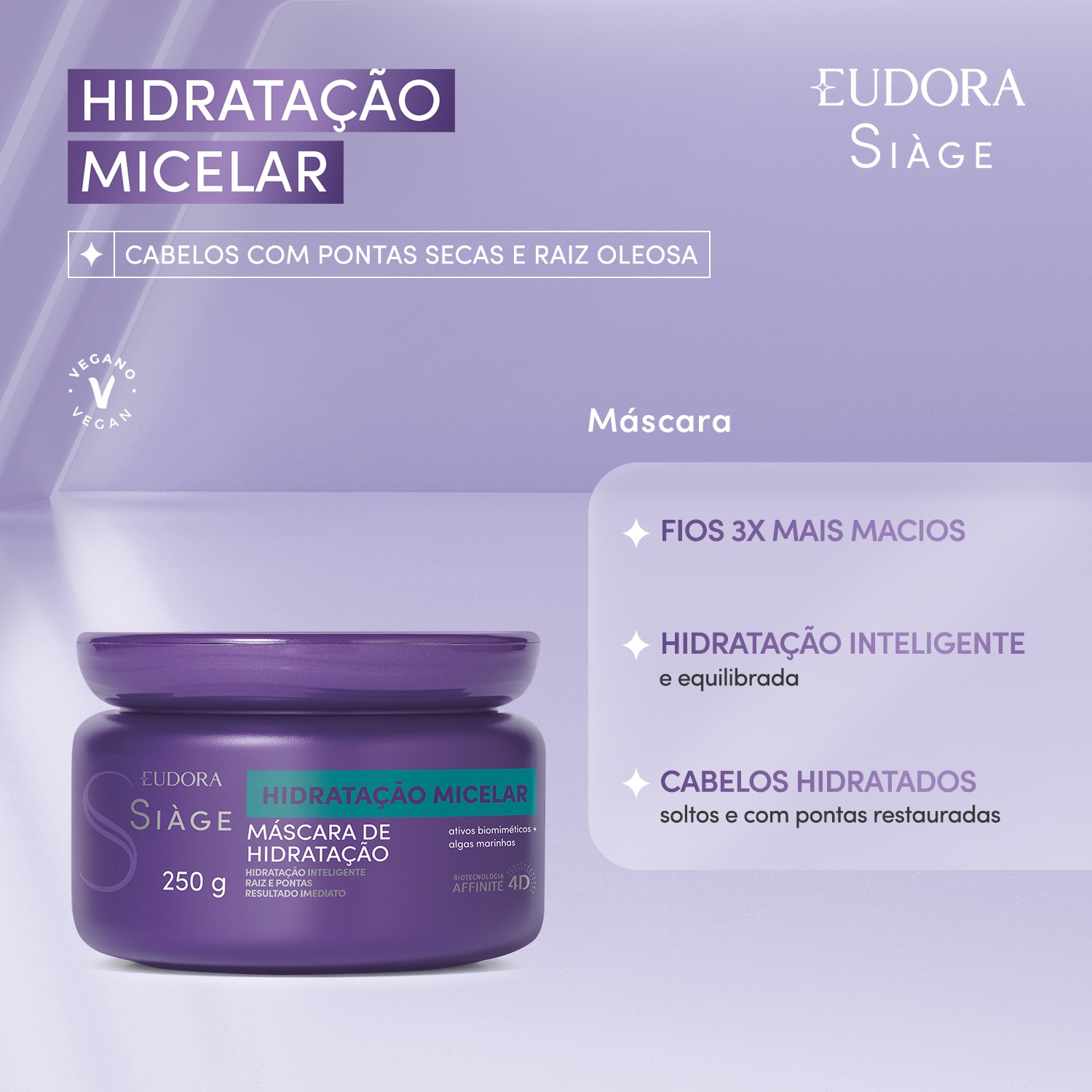 Máscara Capilar Siàge Hidratação Micelar 250g