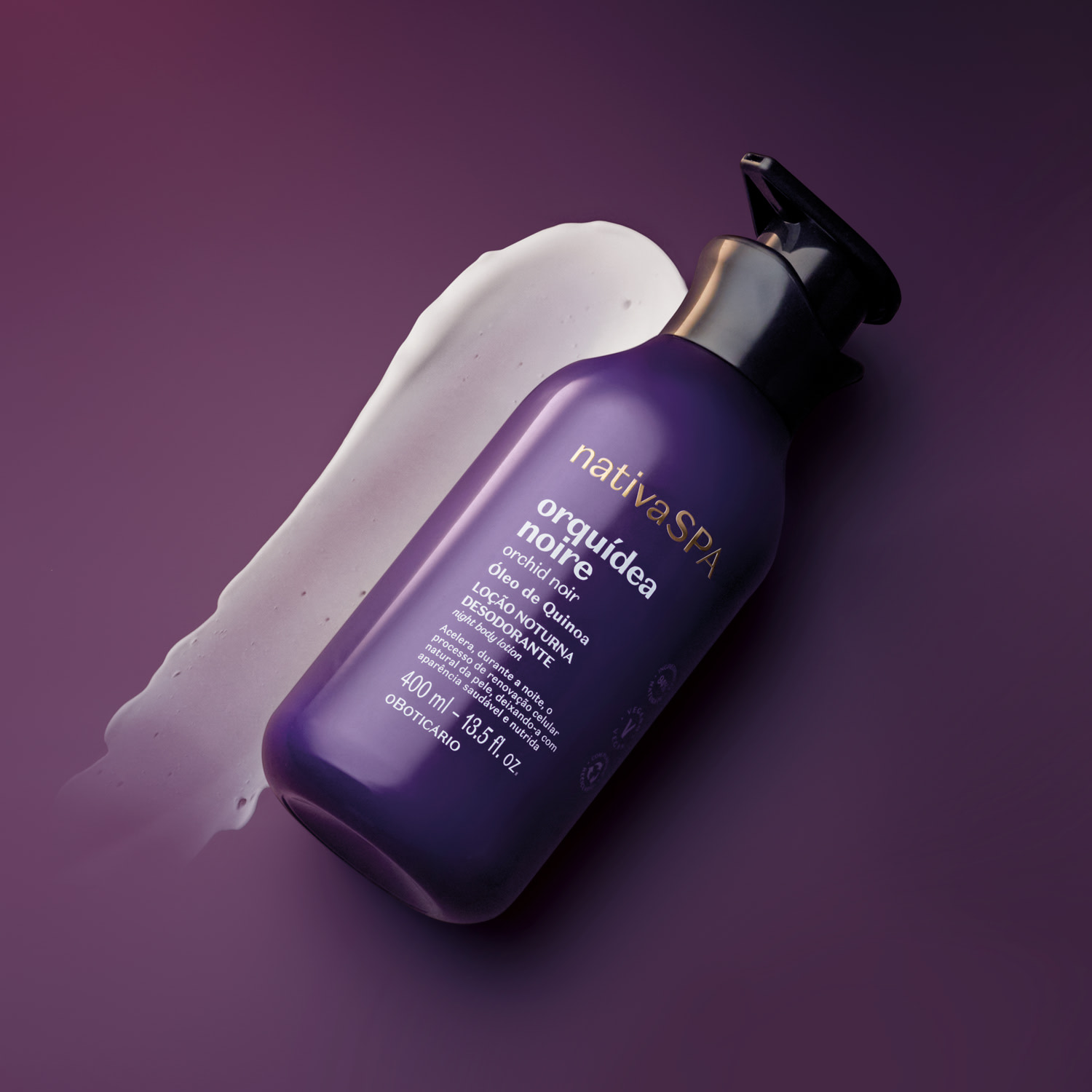 Loção Noturna Desodorante Corporal Nativa SPA Orquídea Noire 400ml