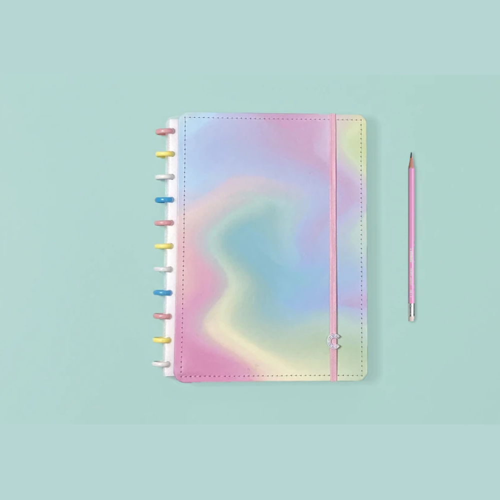 Caderno Inteligente Candy Splash Grande 60 Folhas com Pauta e 20 Folhas Lisas