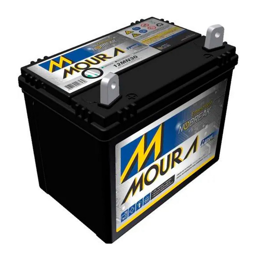 Bateria Estacionaria 30Ah 12V Baterias Moura 12MN300