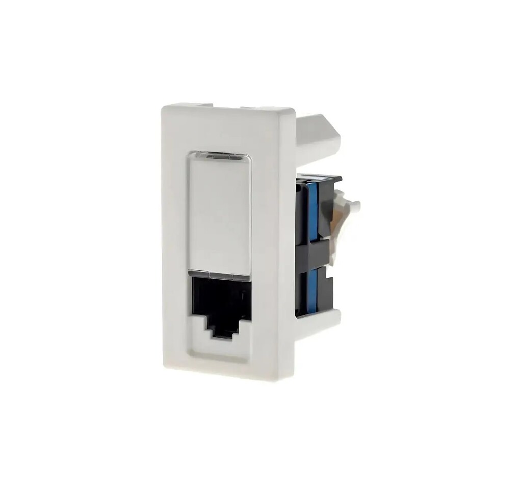Tomada para RJ45 Cat.5e Lcs² Módulo Embutir Pial Plus+ I Legrand Branco - 615045BC - Autodecapáveis