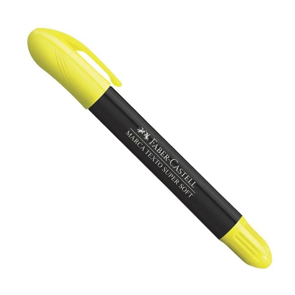 Caneta Marca Texto Gel Amarelo Unitário - Faber Castell - 155707