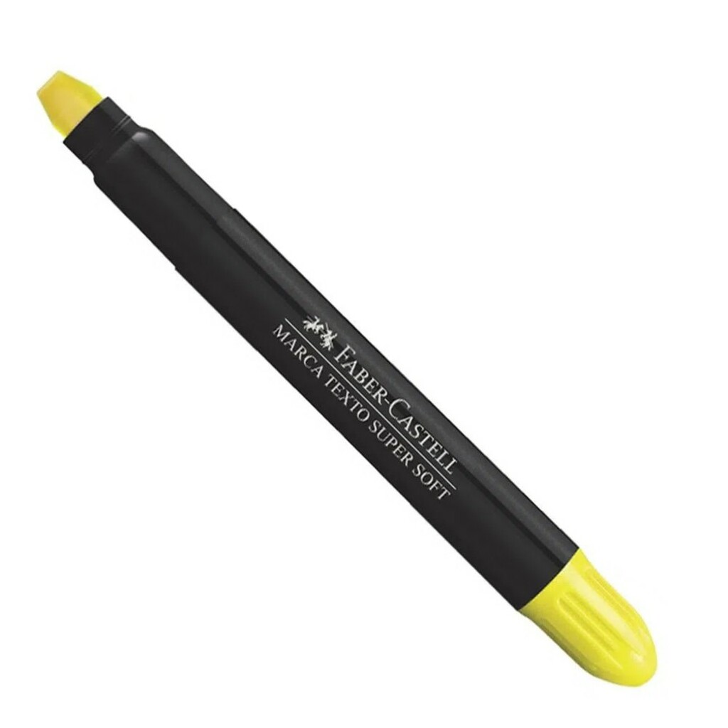 Caneta Marca Texto Gel Amarelo Unitário - Faber Castell - 155707