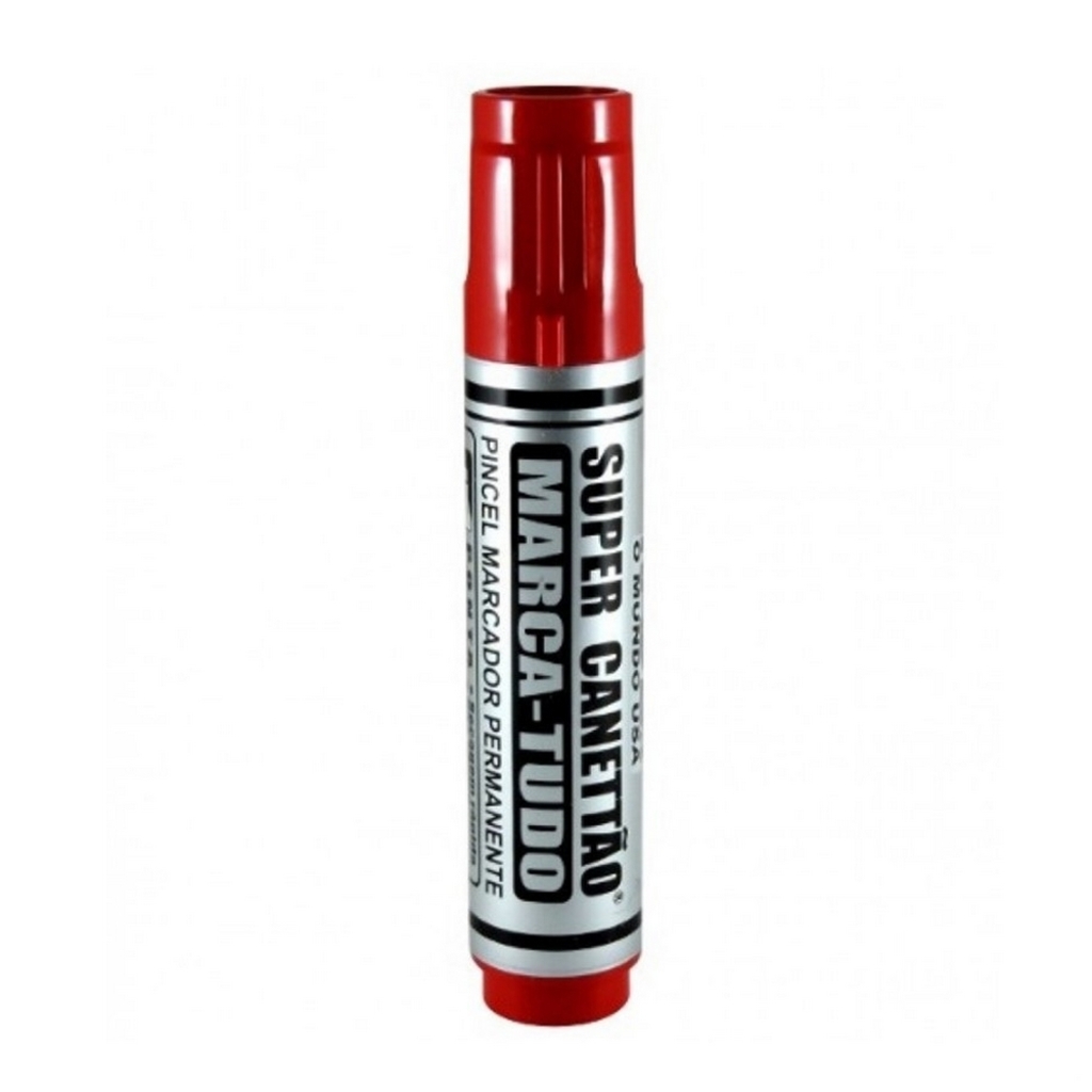 Caneta Marcador Permanente 18,0mm Vermelho Radex - Caixa com 6 Unidades - 2881