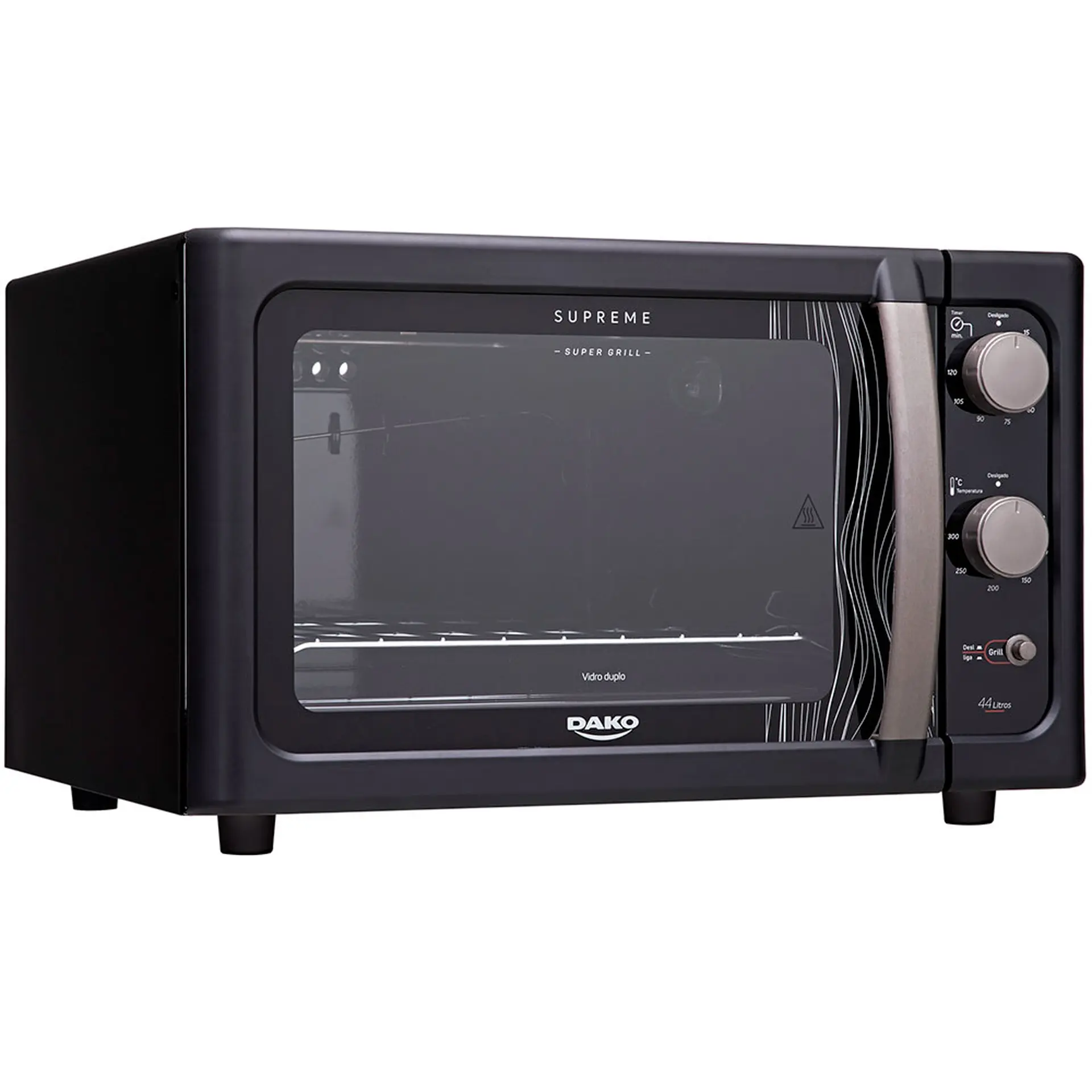 Forno Elétrico de Bancada 44L Dako Supreme Grill 1750W - Preto - 110 Volts