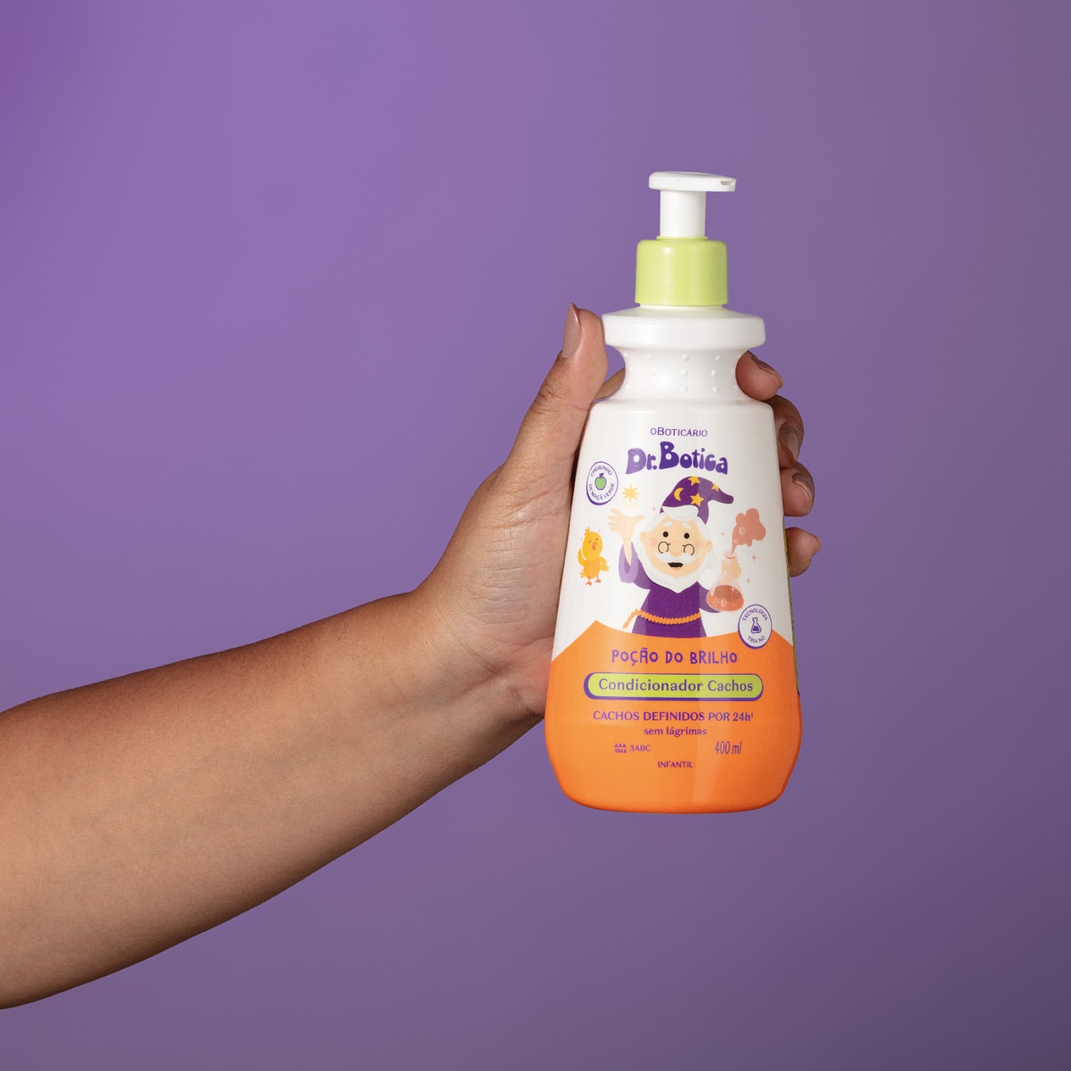Condicionador Infantil Cabelos Cacheados 3 ABC Dr.Botica Poção do Brilho 400ml