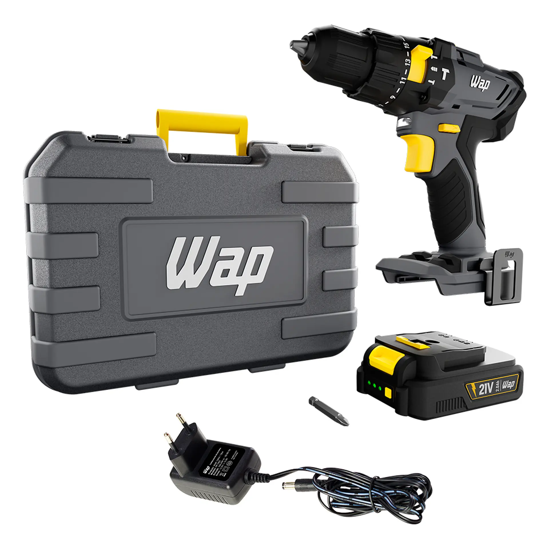 Furadeira e Parafusadeira de Impacto WAP 3/8 Polegadas FW009461 - Cinza/Amarelo - Bivolt