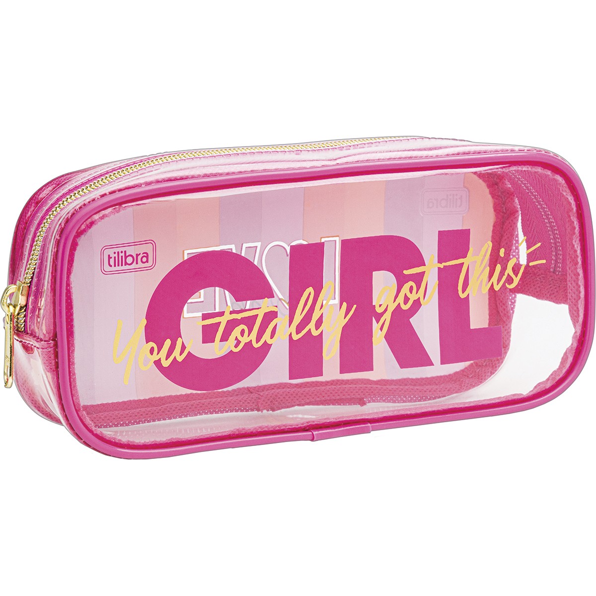 Estojo Escolar Tilibra Grande Love Pink