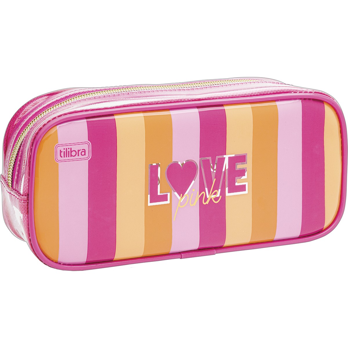Estojo Escolar Tilibra Grande Love Pink