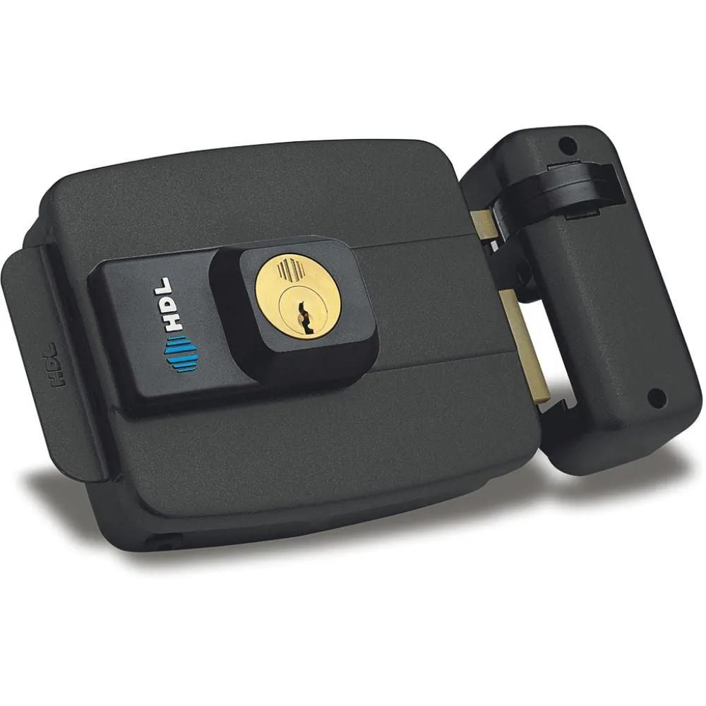 Fechadura Elétrica 12V Chave Preto HDL C90