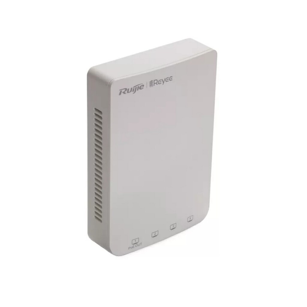 Access Point WI-FI AC1300 Ruijie | Reyee Gigabit Dual Band Mu-Mimo Wall Plate - RG-RAP1200(P) - Sem Fonte