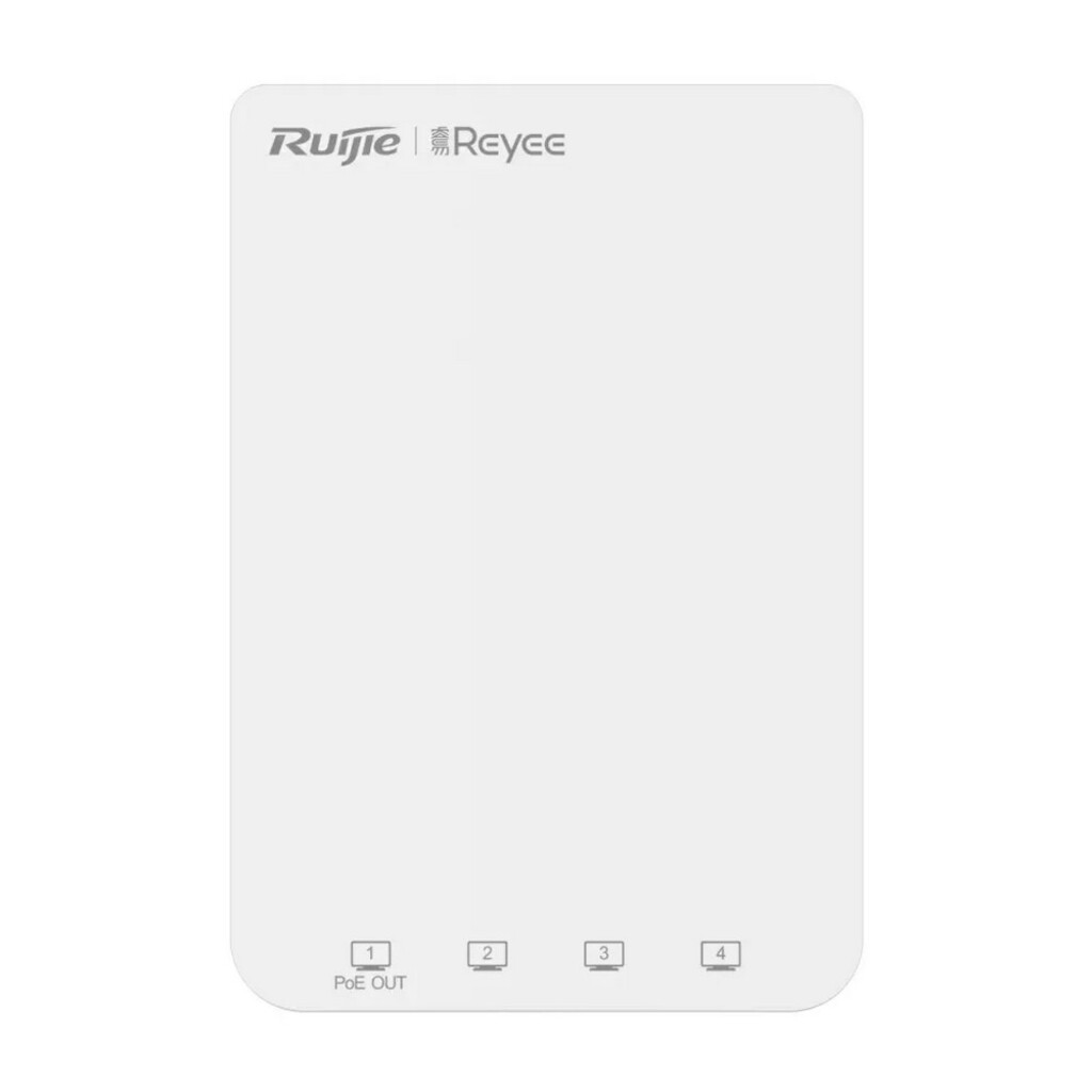 Access Point WI-FI AC1300 Ruijie | Reyee Gigabit Dual Band Mu-Mimo Wall Plate - RG-RAP1200(P) - Sem Fonte