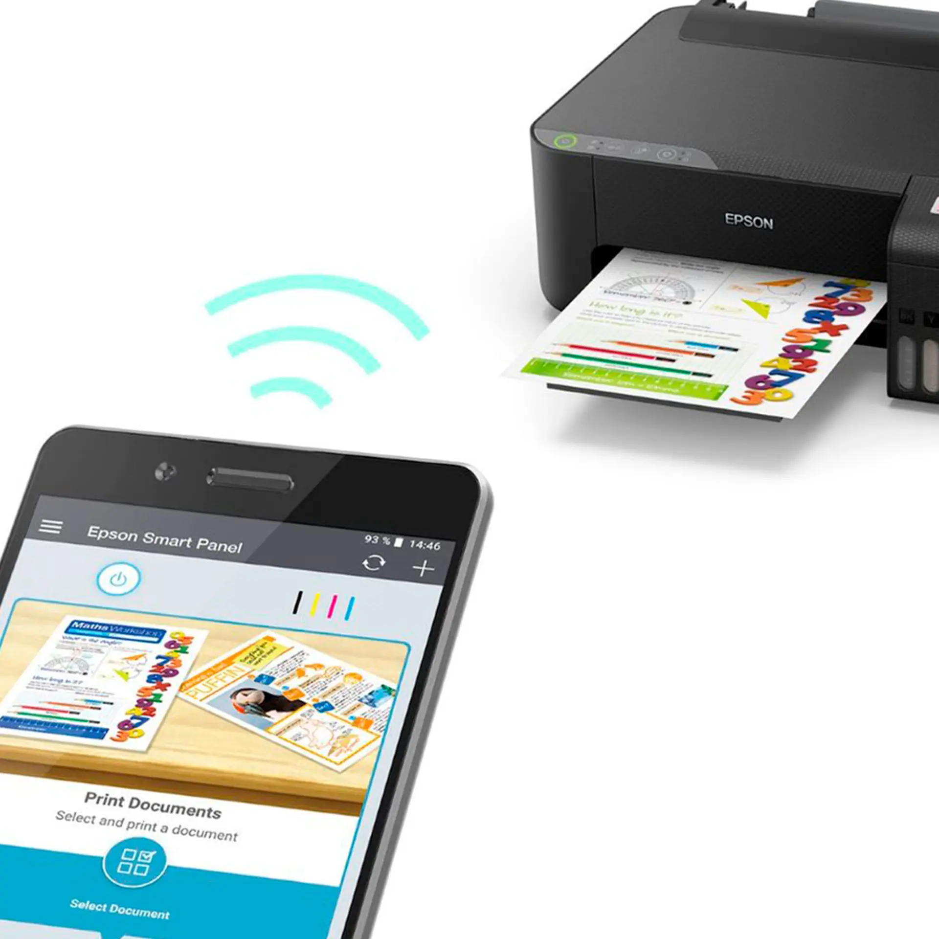 Impressora Jato de Tinta Epson EcoTank L1250 Colorido Wi-Fi - Preto - Bivolt