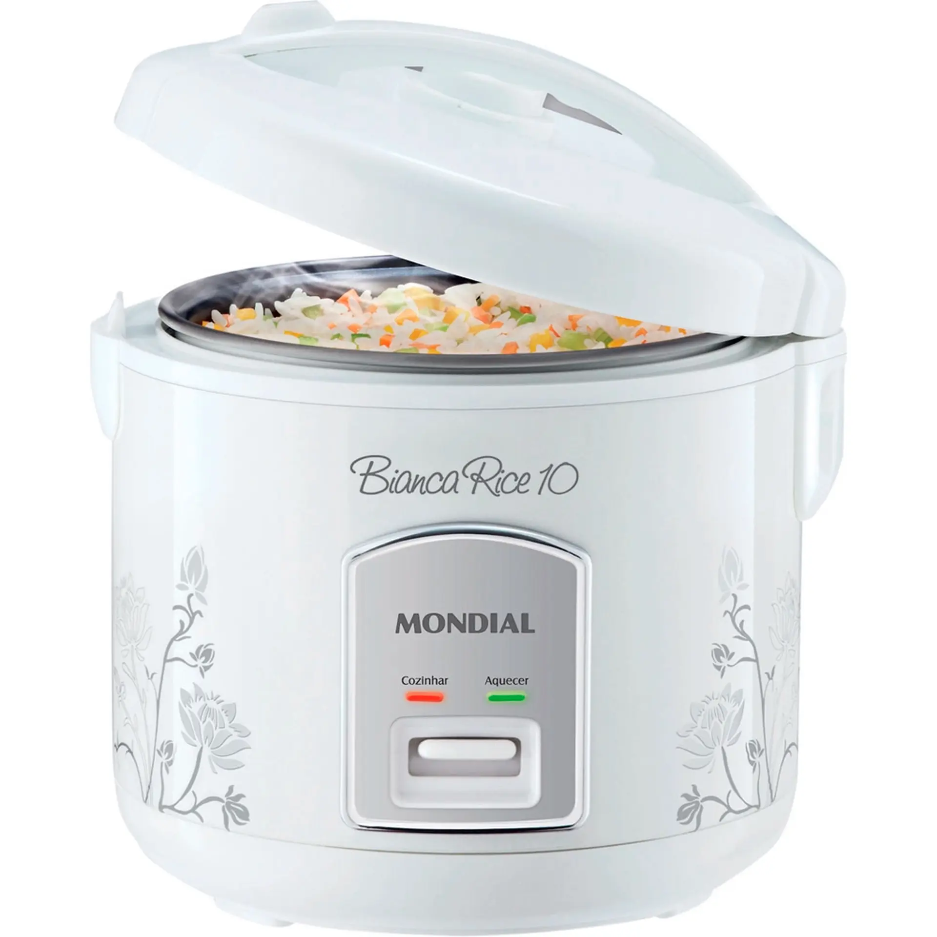 Panela Elétrica de Arroz Mondial Bianca Rice 10 2L 10 Xícaras PE-10 - Branco - 110 Volts