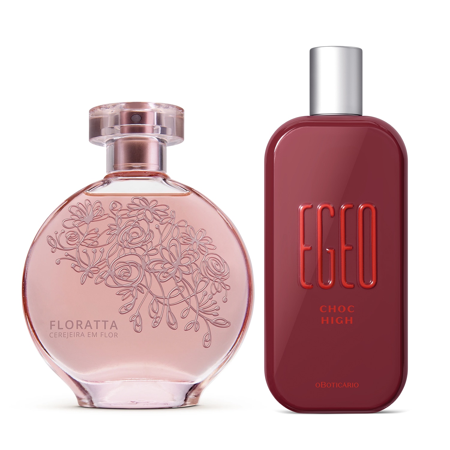 Combo Desodorante Colônia: Floratta Cerejeira Em Flor 75ml + Egeo Choc High 90ml