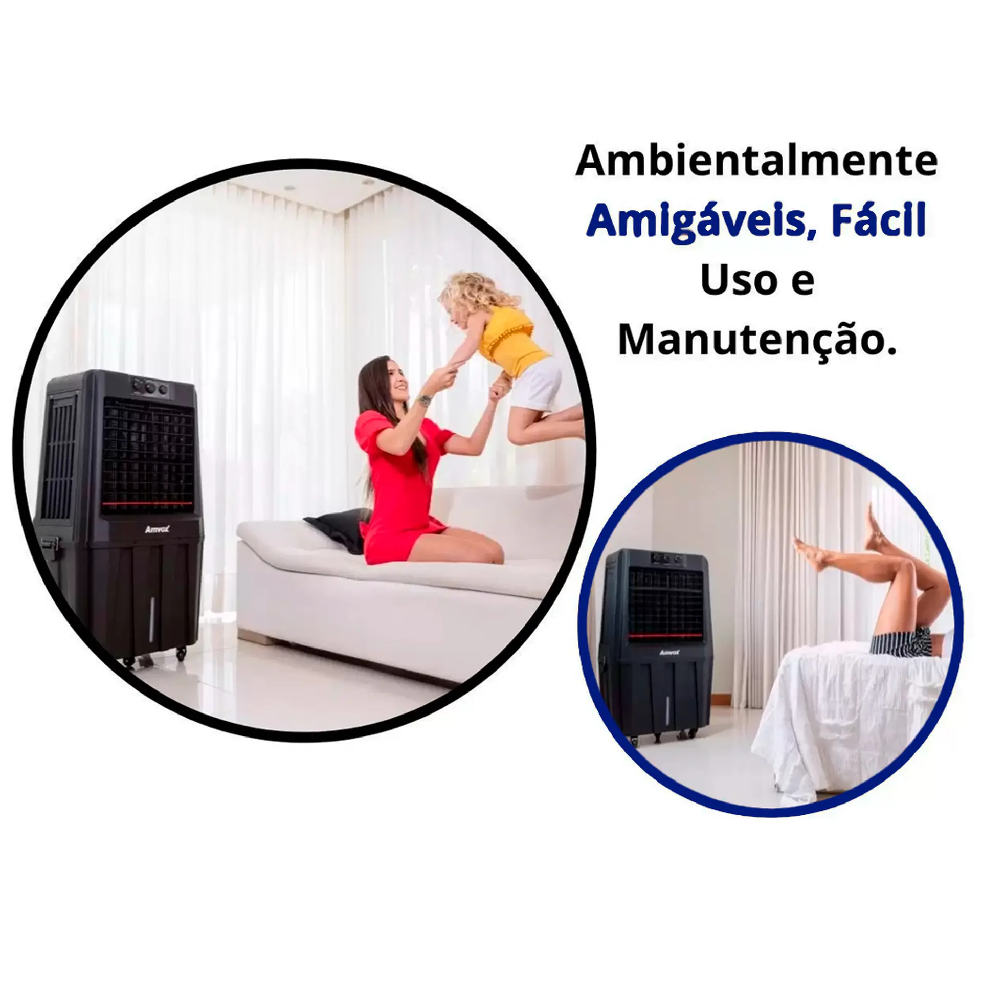 Climatizador de Ar Amvox 90L 3 Velocidades ACL9022 - Preto - 110 Volts