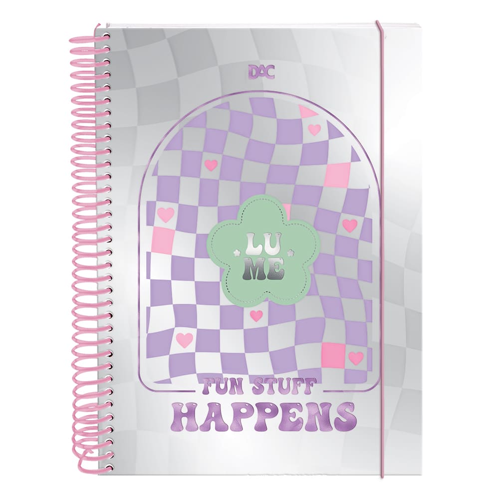 Caderno DAC Colegial Lume 10 Matérias com 160 Folhas Decoradas