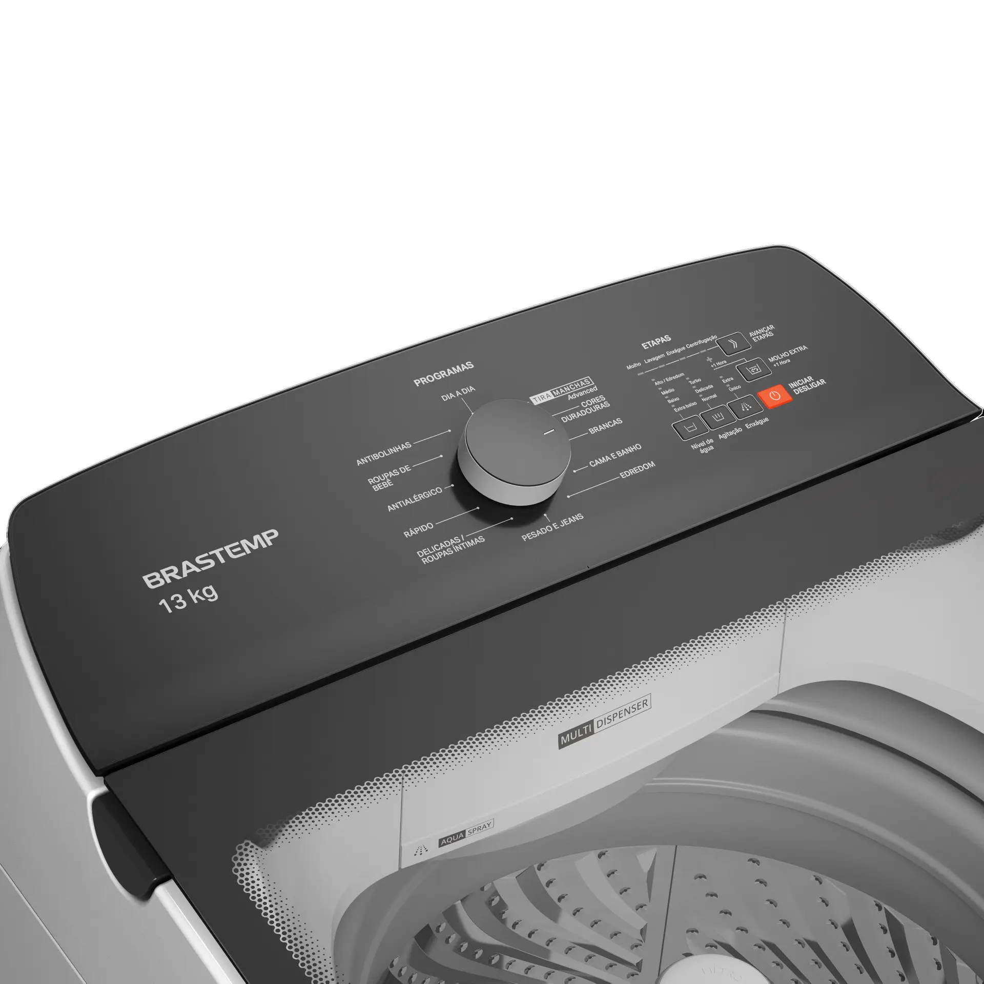 Máquina de Lavar Brastemp 13kg Cesto Inox BWK13AB - Branco - 110 Volts