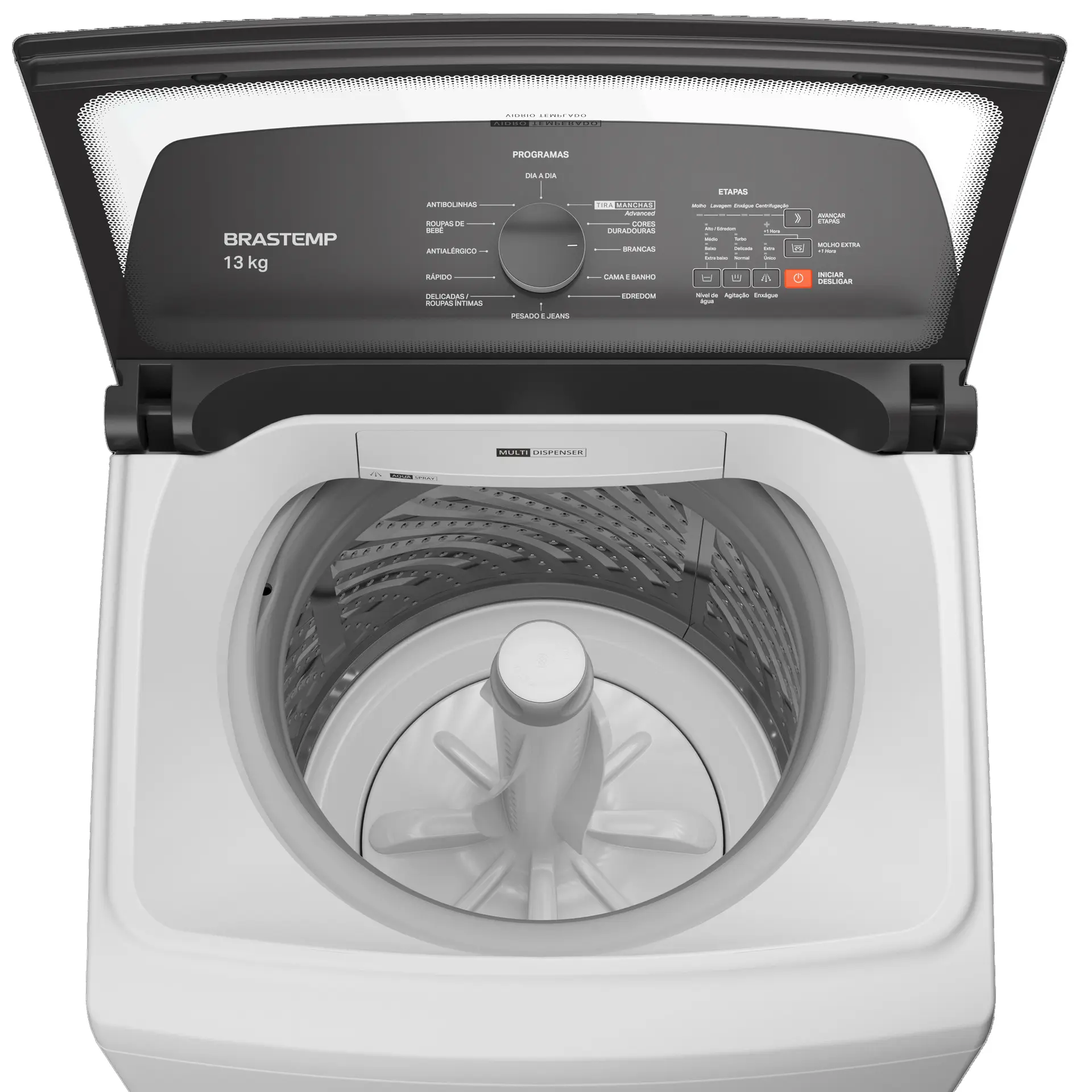 Máquina de Lavar Brastemp 13kg Cesto Inox BWK13AB - Branco - 110 Volts