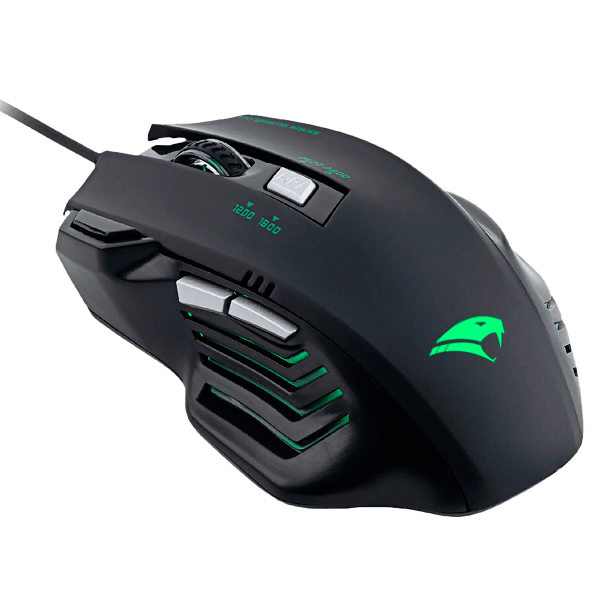 Kit Teclado e Mouse Gamer Viper Pro Python USB ABNT2 5 Botões - Preto/Verde - Bivolt