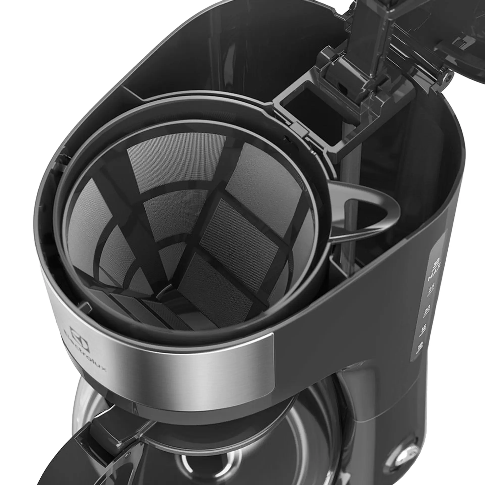 Cafeteira Elétrica Electrolux Efficient 30 Xícaras Manter Aquecido ECM20 - Preto/Inox - 110 Volts