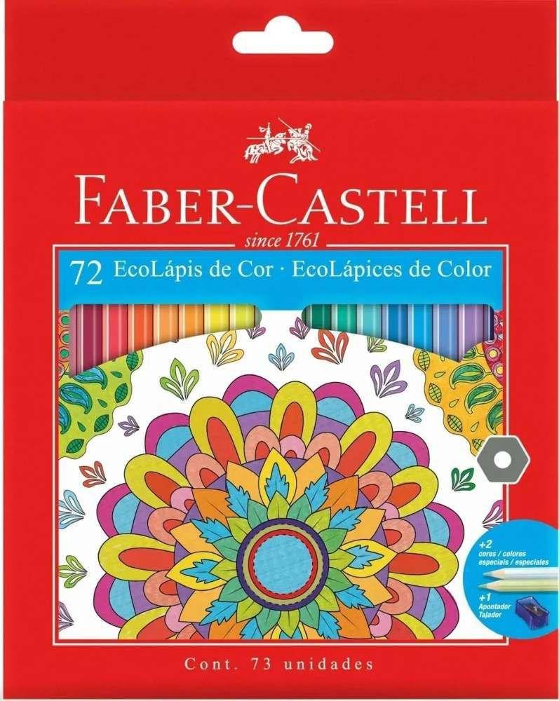 Lápis de Cor Faber Castell 72X1 Grande LVM Cores Vivas