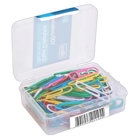 Clips Tilibra Coloridos 2/0 com 100 Unidades D302
