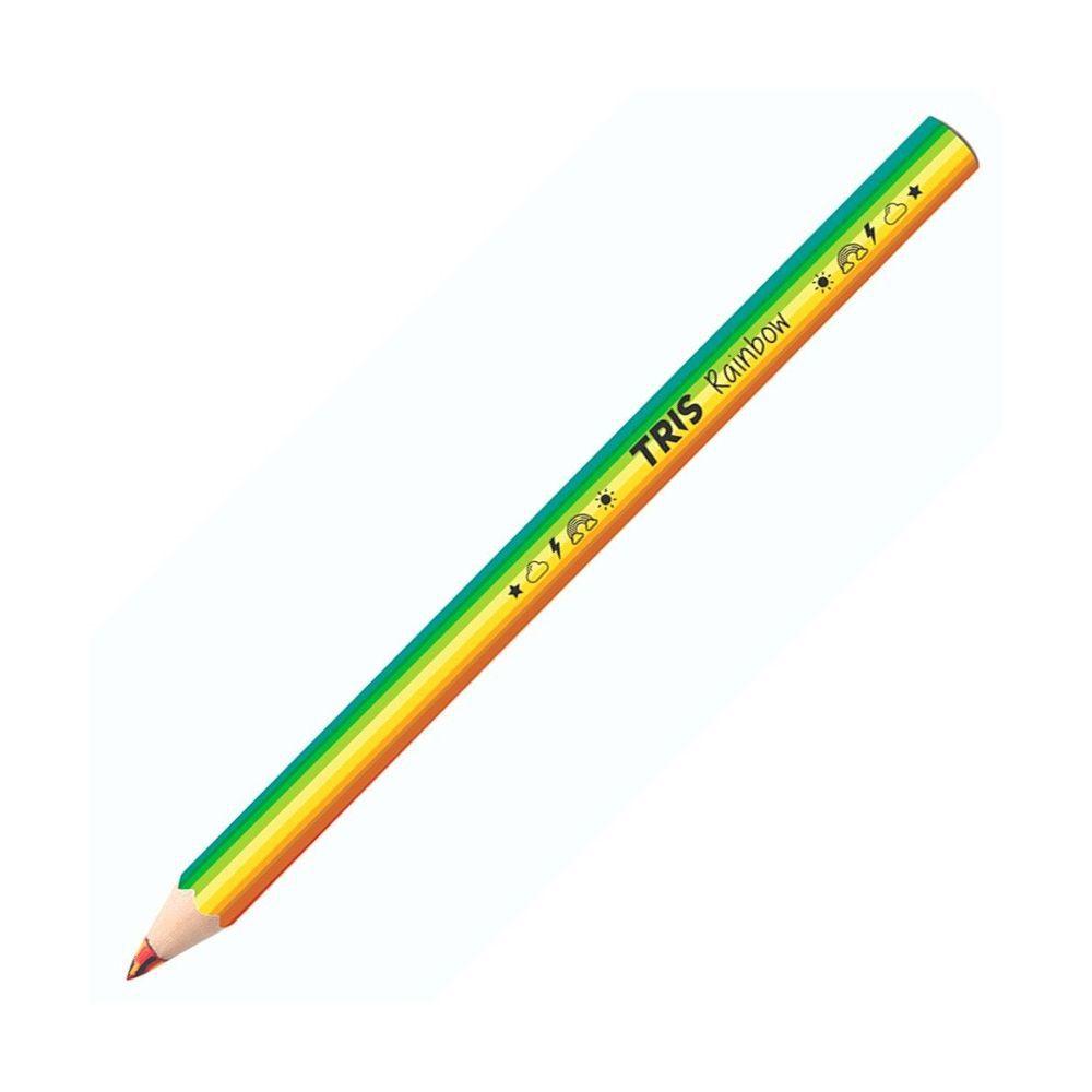 Lápis de Cor TRIS Rainbow Jumbo Unidade Cores