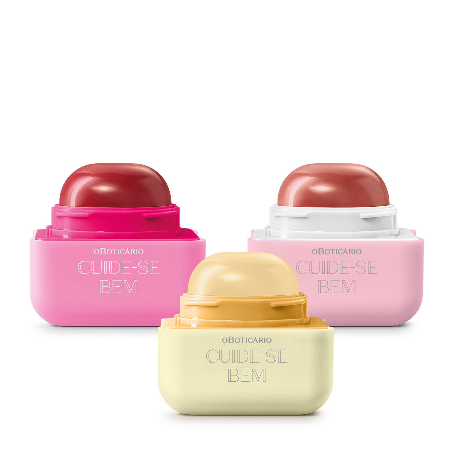 Combo Cuide-se Bem Quem Disse, Berenice?: Balm Labial Vinho 6,2g + Balm Labial Incolor 6,2g + Balm Labial Rosa 6,2g