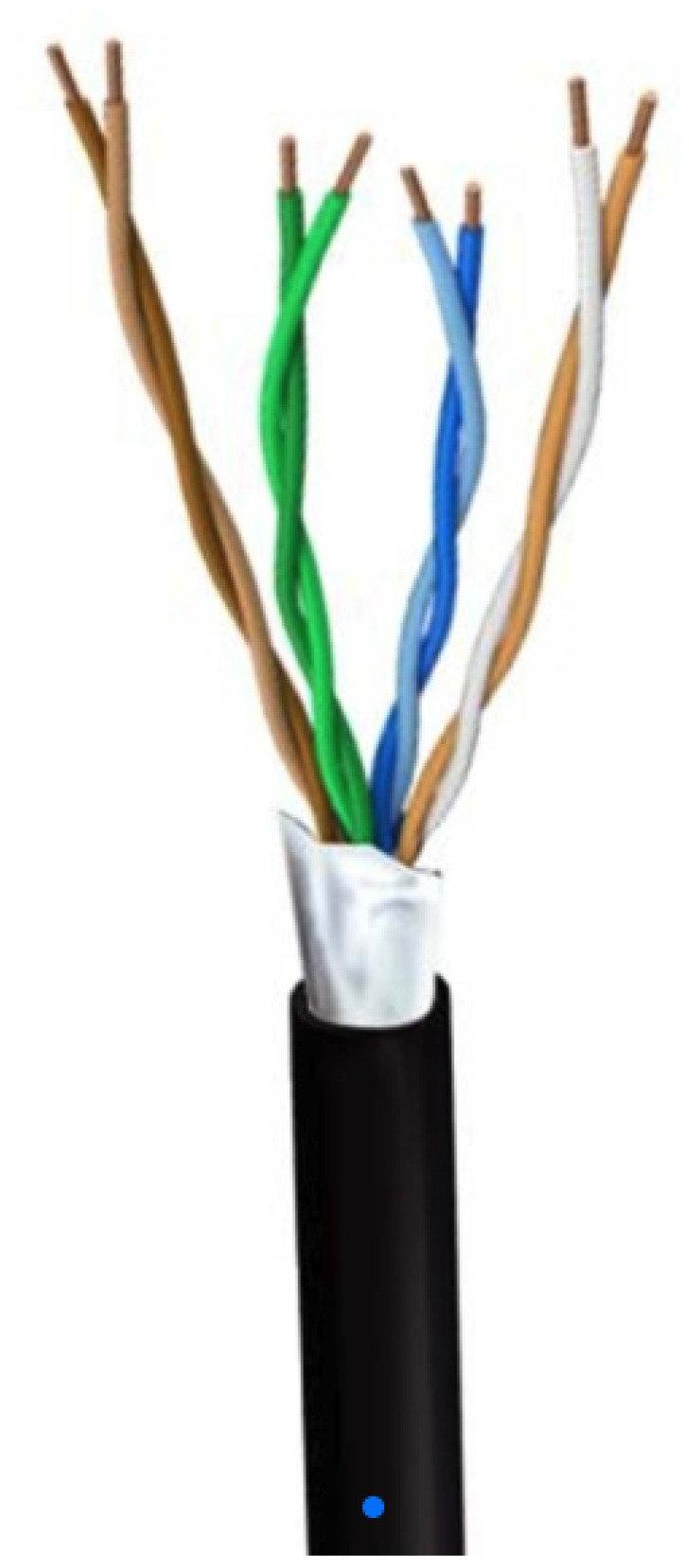 Cabo CFTV Blindado 24AWG Telecam Cabos 4 Pares Preto 210800603 Bobina 300m