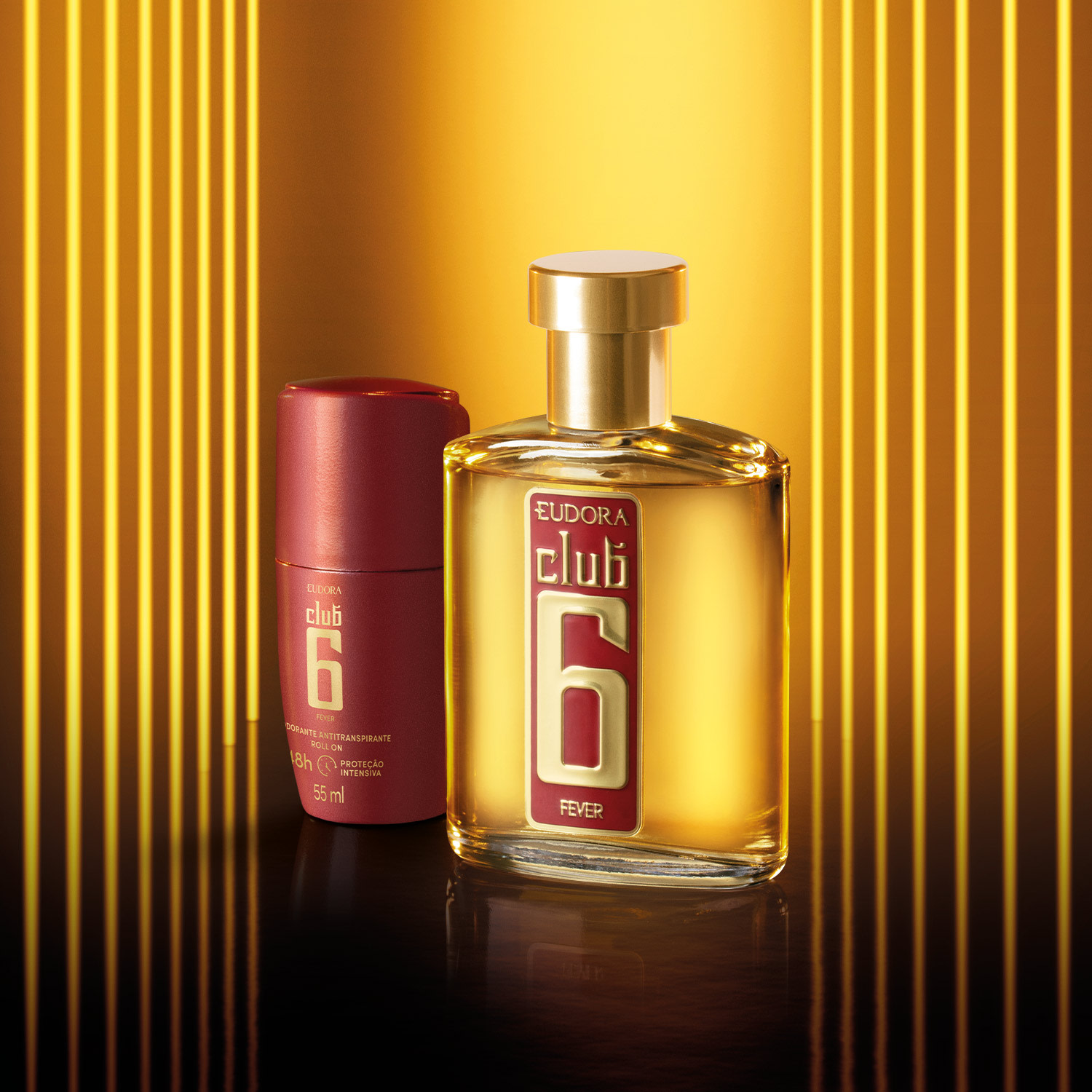 Combo Club 6 Fever: Desodorante Colônia 95ml + Desodorante Antitranspirante Roll On 55ml