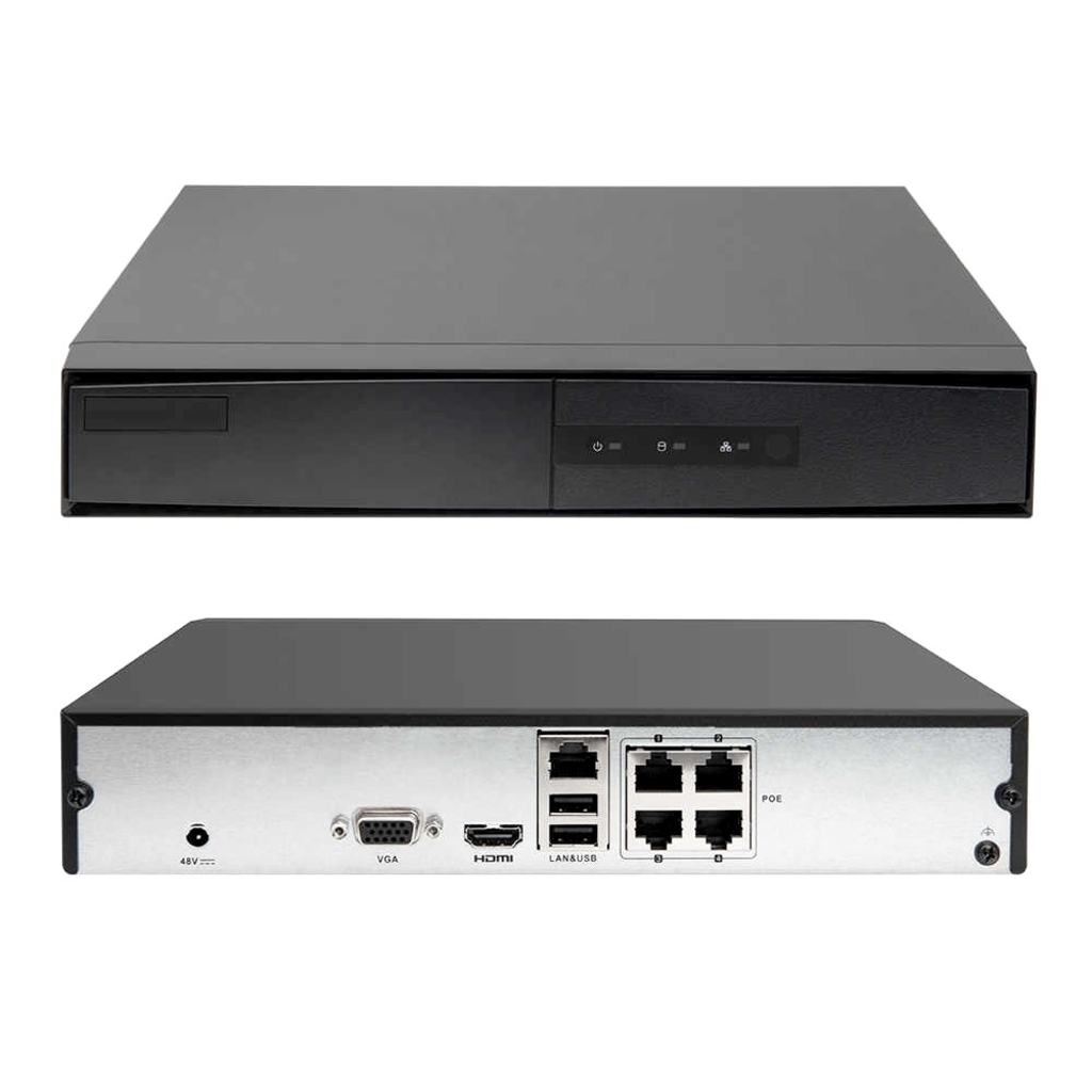 NVR Hikvision 4 Canais IP - DS-7104NI-Q1/4P/M - 4 Portas PoE