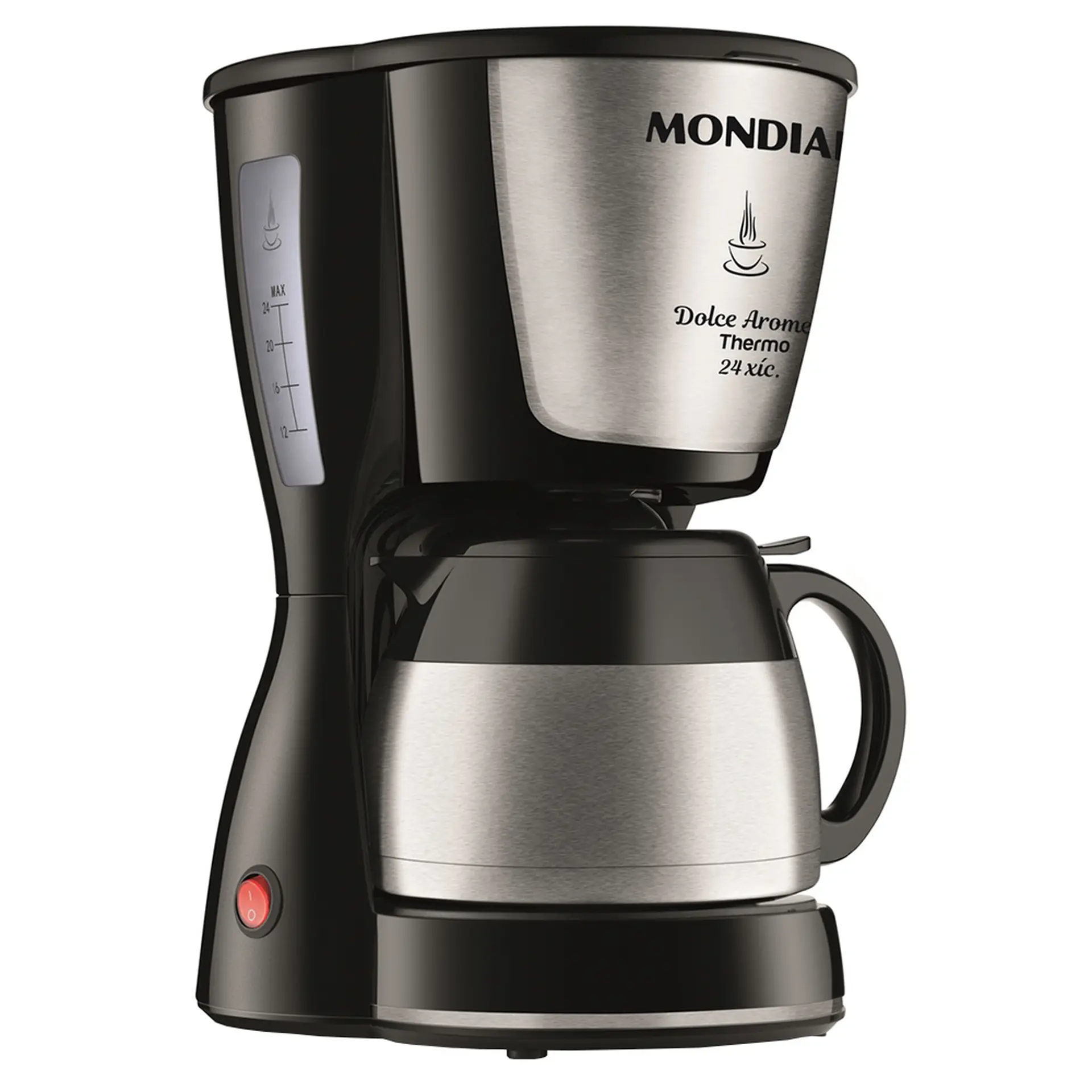 Cafeteira Mondial Dolce Aroma Thermo 24 Xícaras Filtro Permanente - Preto - 110 Volts