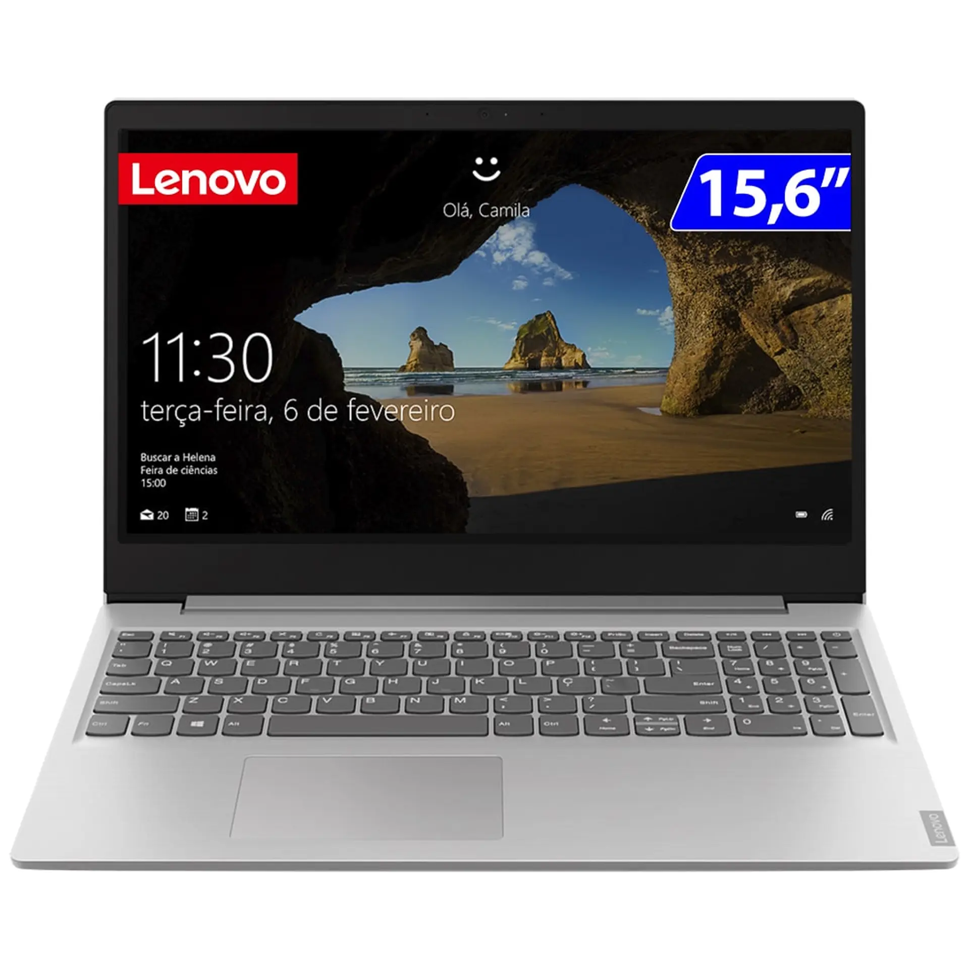 Notebook Lenovo Ideapad S145 i5 W10 8GB 1TB HD 15.6" 81S90005BR - Prata - Bivolt