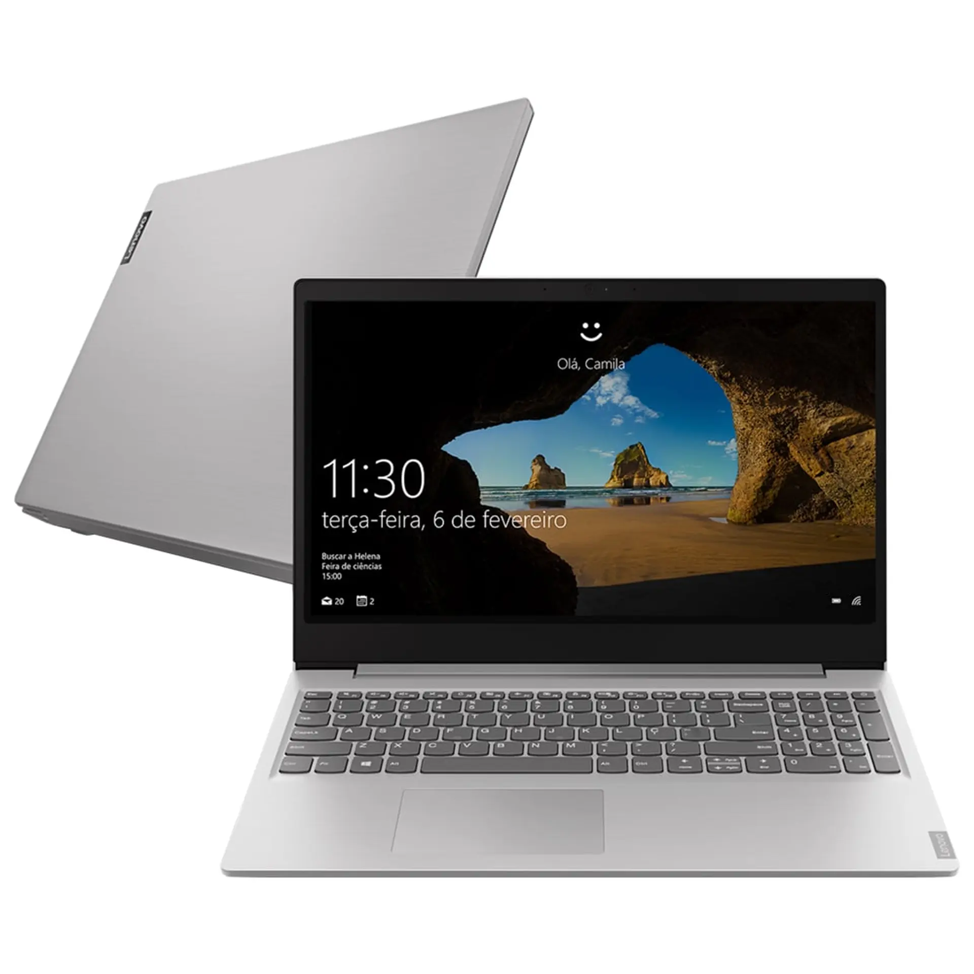 Notebook Lenovo Ideapad S145 i5 W10 8GB 1TB HD 15.6" 81S90005BR - Prata - Bivolt