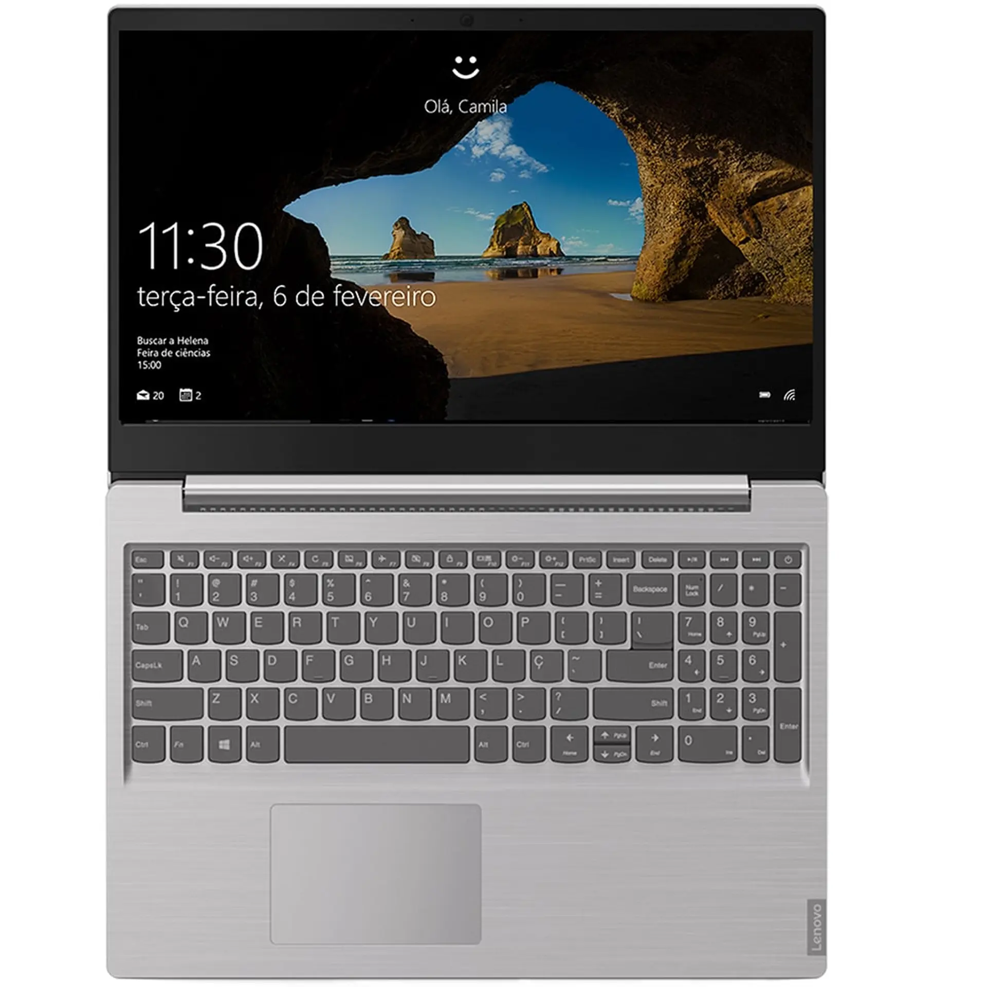 Notebook Lenovo Ideapad S145 i5 W10 8GB 1TB HD 15.6" 81S90005BR - Prata - Bivolt