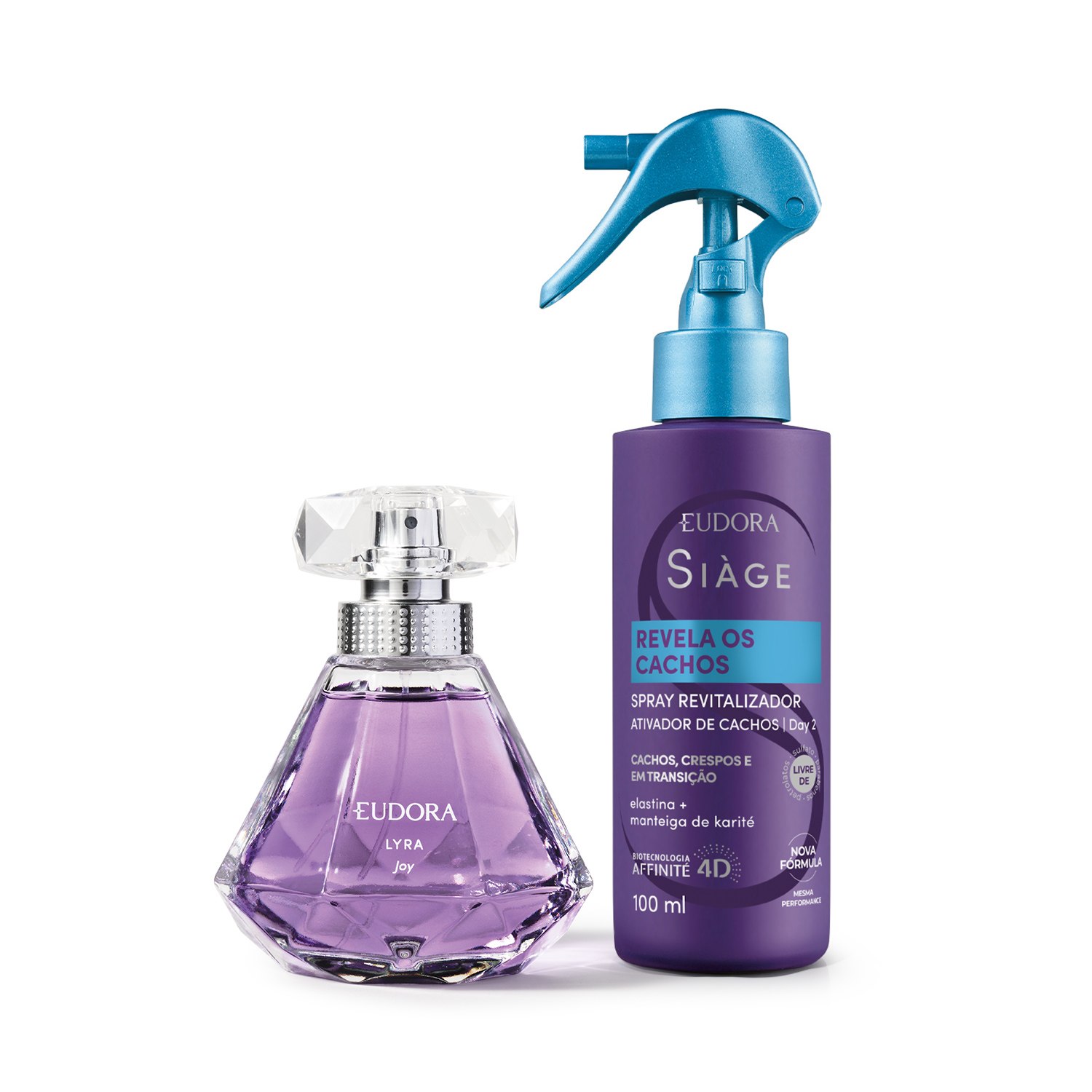 Combo Siàge & Lyra: Spray Revela Cachos 100ml + Desodorante Colônia 75ml