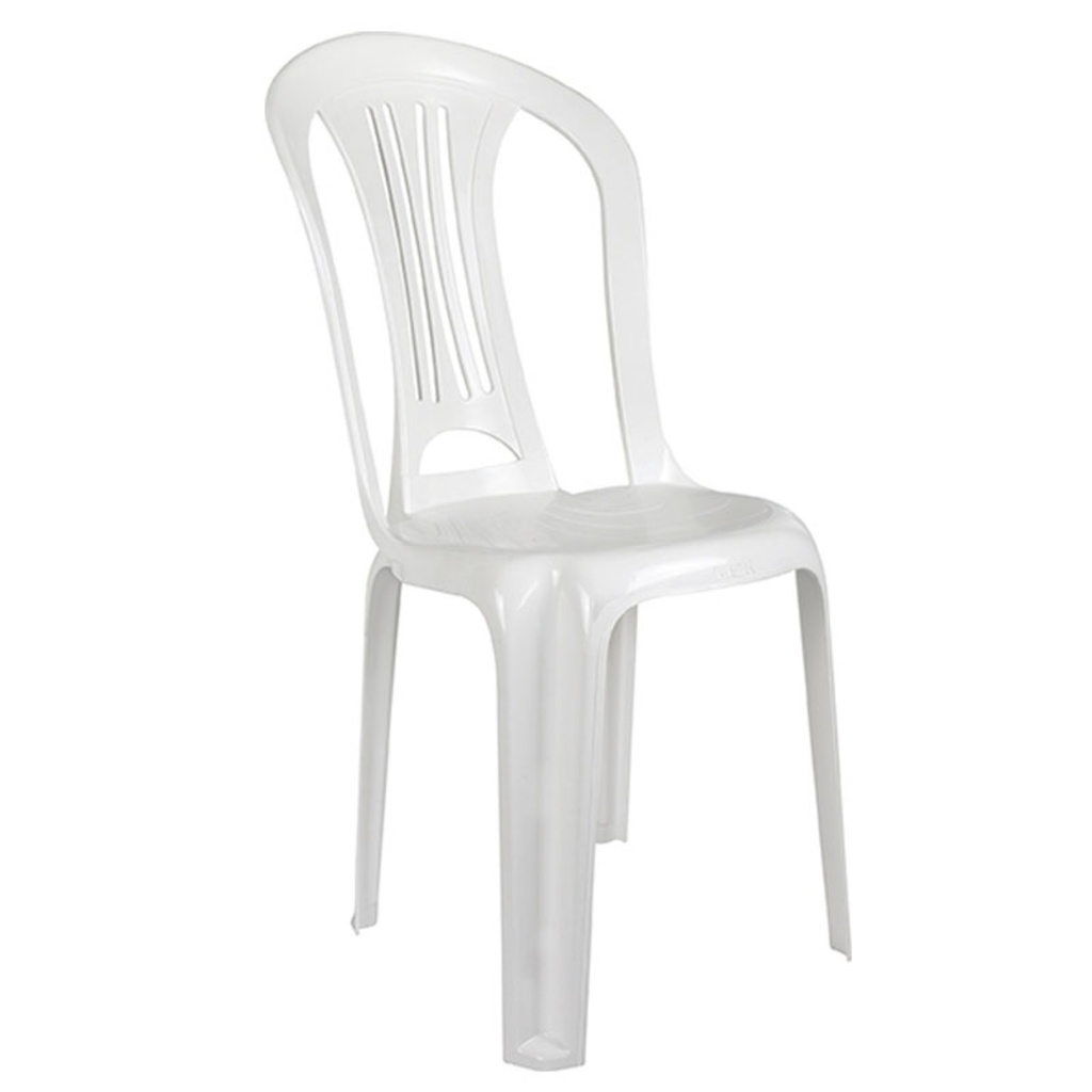 Cadeira Fixa de Plástico - Branco - Bistro - Mor - 15151103