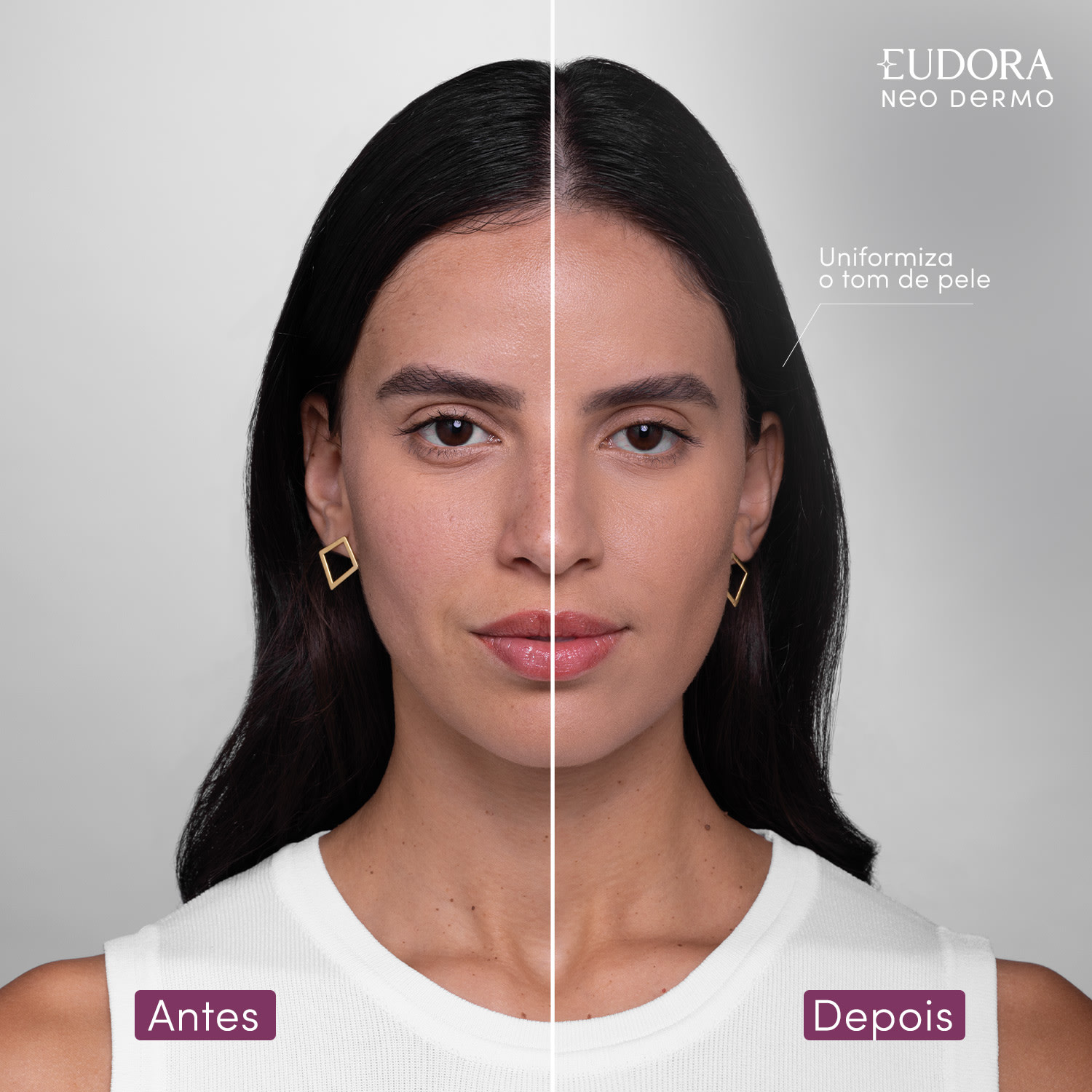 Protetor Solar Facial com Cor Eudora Neo Dermo FPS 70 COR 1 40ml