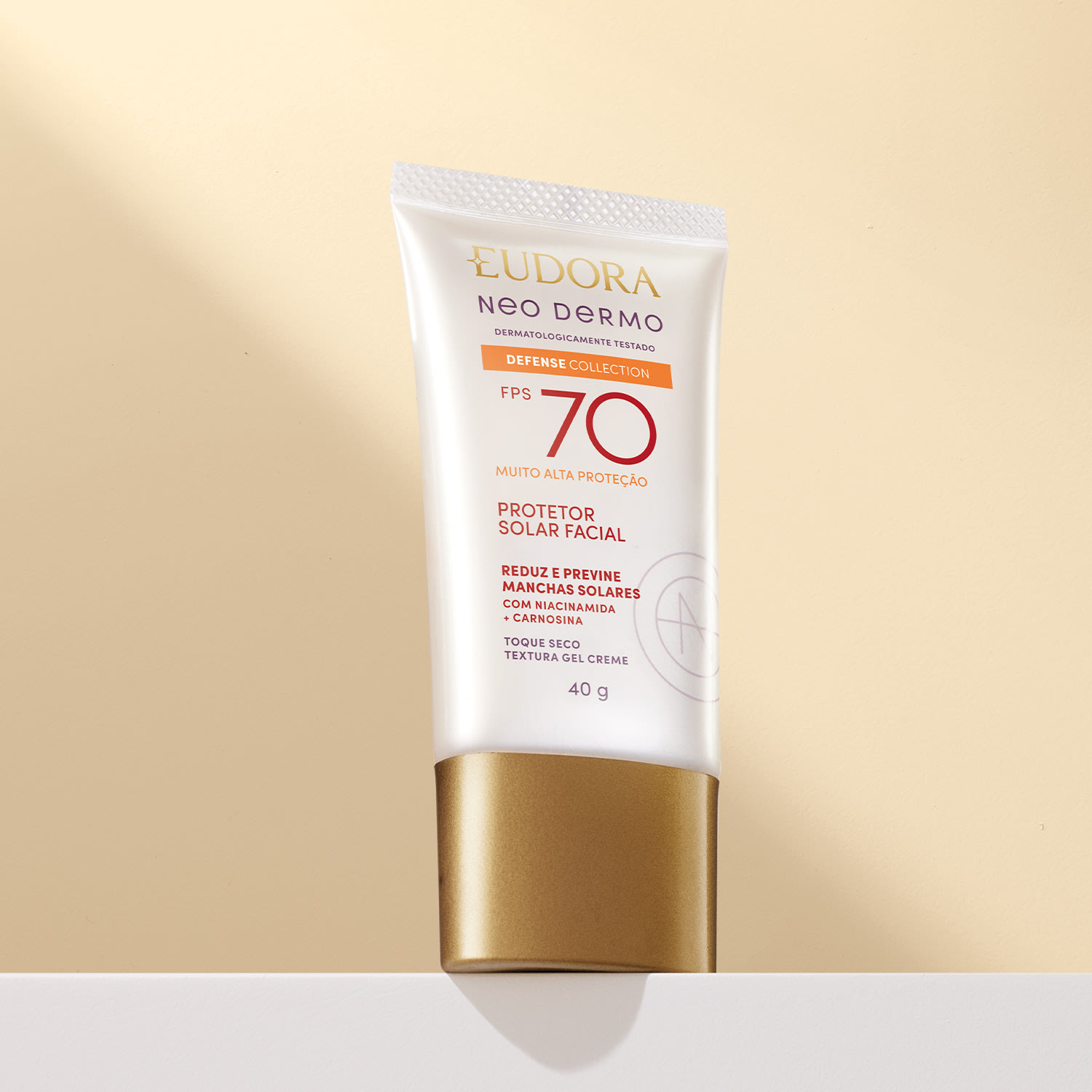 Protetor Solar Facial com Cor Eudora Neo Dermo FPS 70 COR 1 40ml